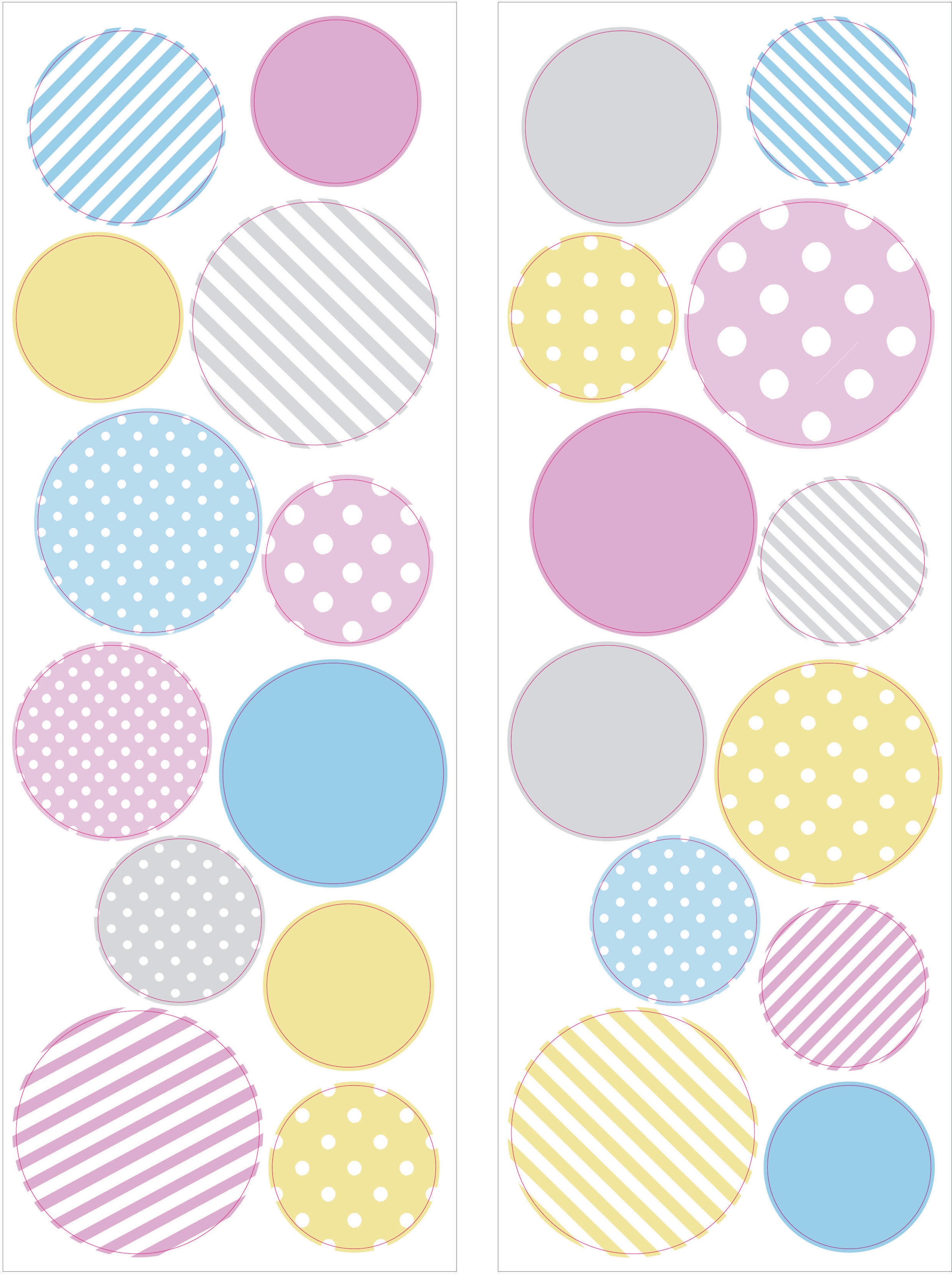 Art for the home Wandtattoo "Punkte" Wandaufkleber - Dots - Pastellfarben - günstig online kaufen