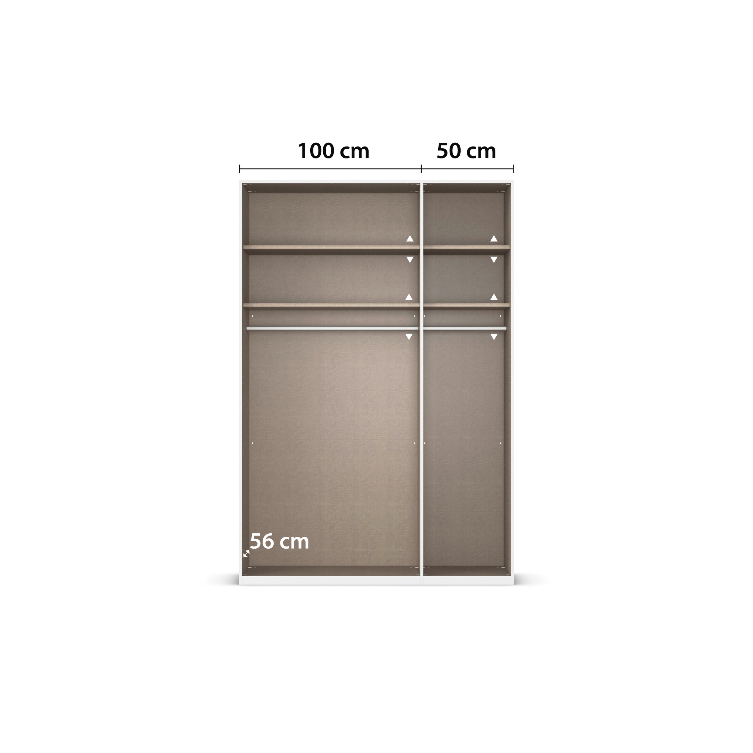 rauch Drehtürenschrank »Kleiderschrank Schrank Garderobe Schlafzimmerschrank EVELYN«, (in 2 Höhen 197 oder 210 cm erhältlich), in elegantem Stil, viel Stauraum 4 Breiten und 2 Höhen MADE IN GERMANY