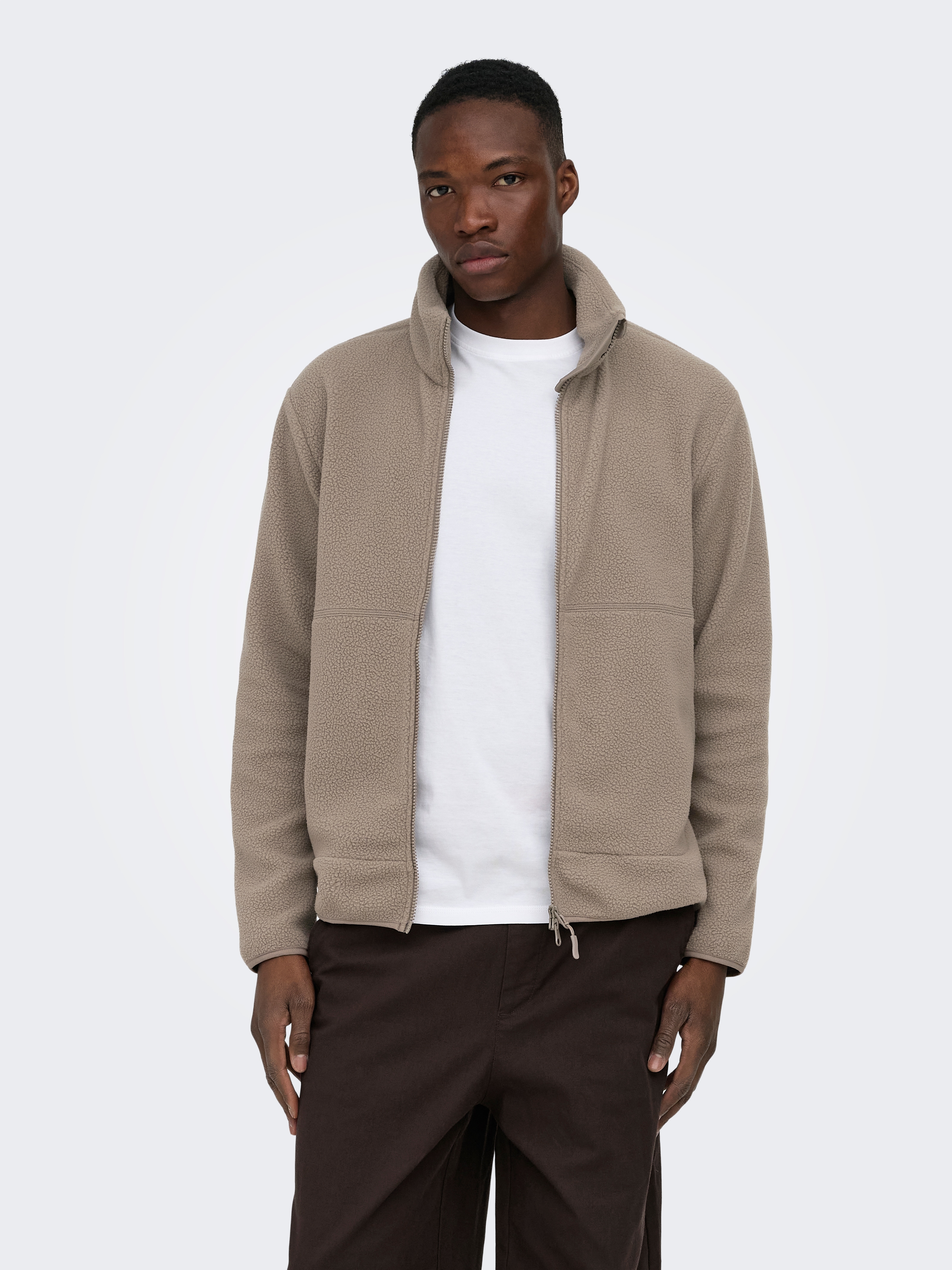 ONLY & SONS Fleecejacke "ONSJASON PRTC FLEECE JACKET OTW NOOS" Polyester, regular fit