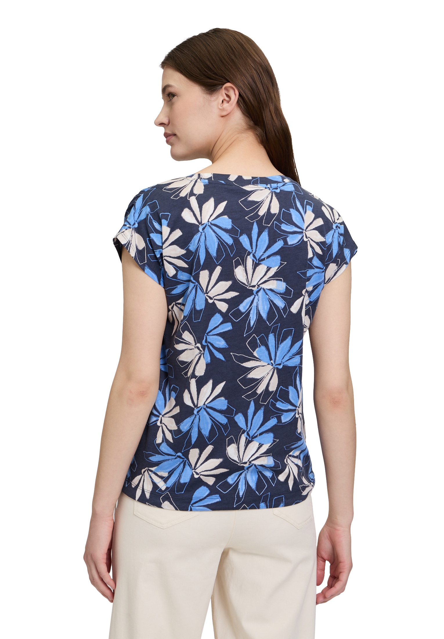 Betty&Co Kurzarmshirt »Betty & Co Casual-Shirt mit Tunnelzug«, (1 tlg.), Druck