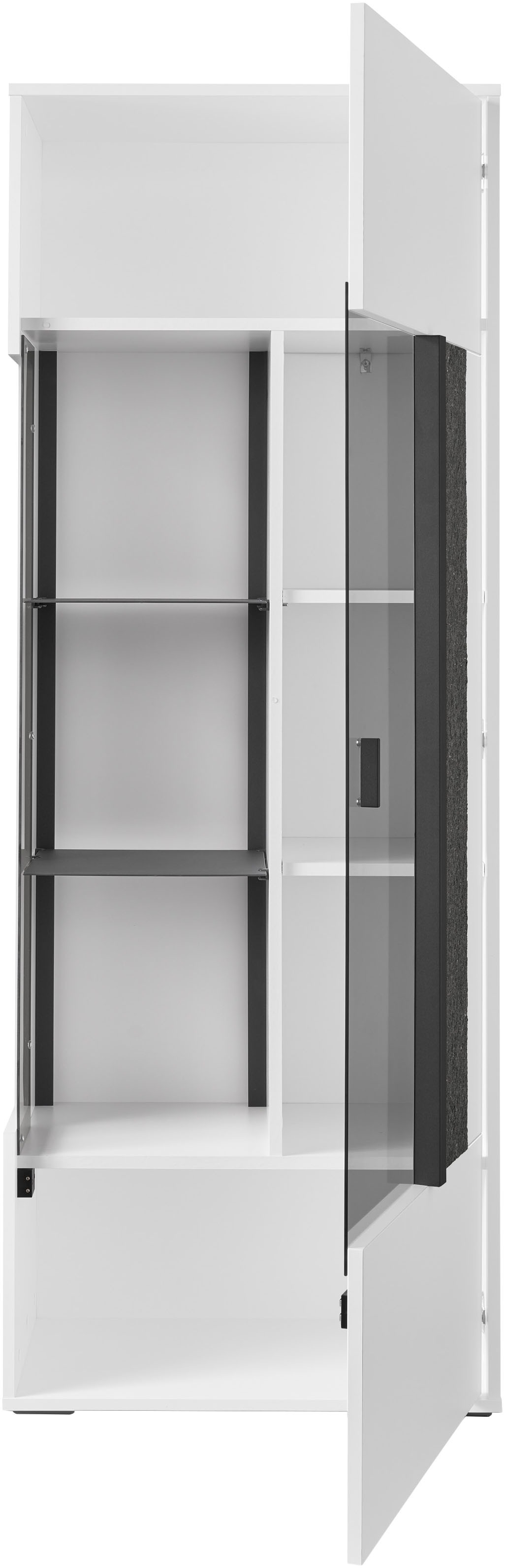 set one by Musterring Vitrine »Deltona«, mit Sandsteinelement, inkl. Beleuchtung, zwei Farben, B64 x H170 cm