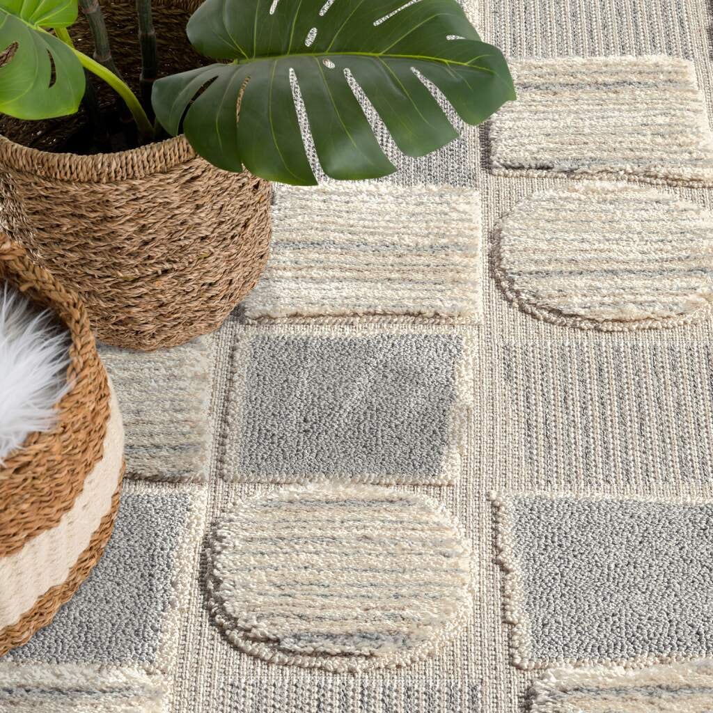 Carpet City Hochflor-Teppich »VALENCIA 950«, rechteckig, 20 mm Höhe, Läufer, Boho-Stil, Hochtief-Muster/ 3D-Effekt, mit Fransen
