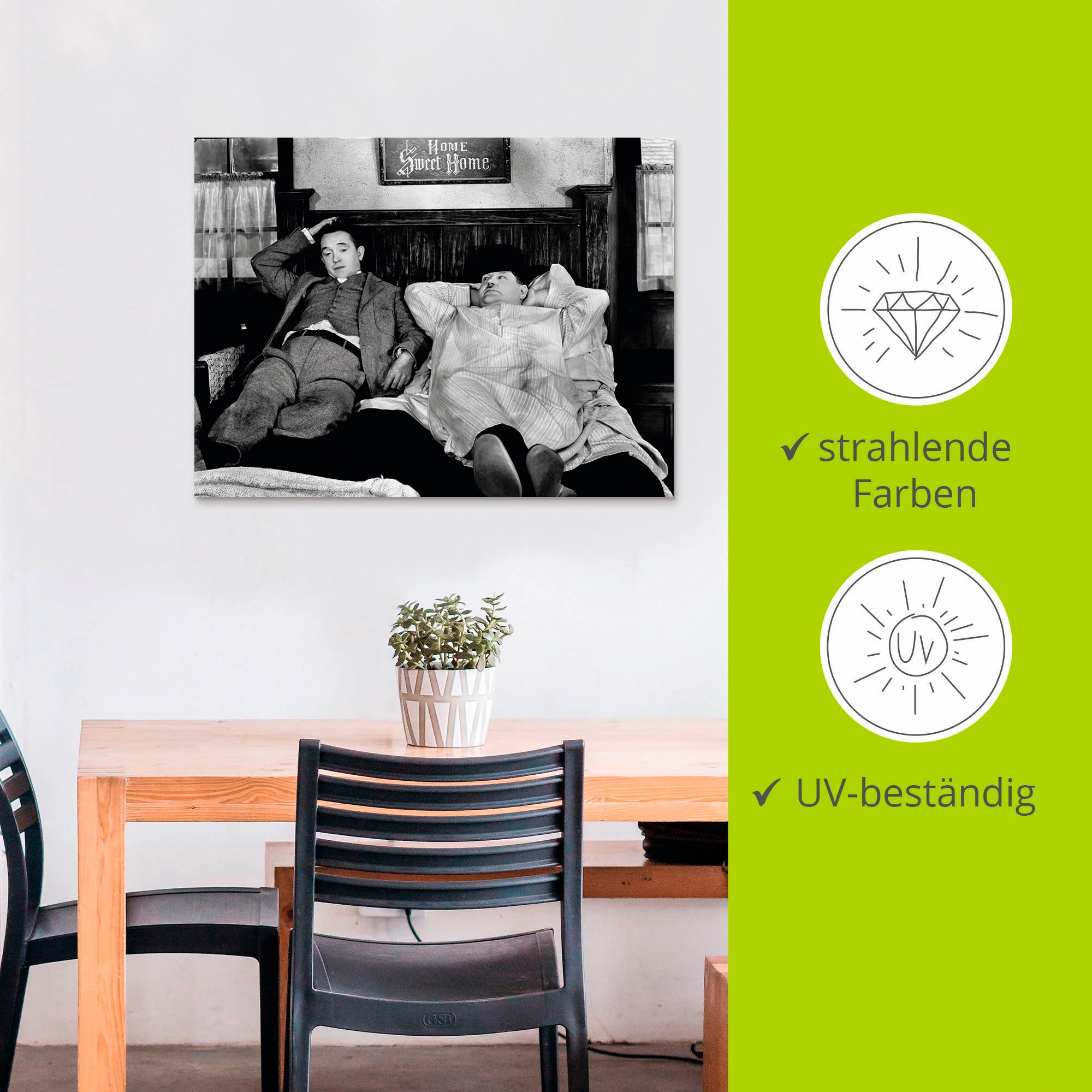 Artland Wandbild »Dick und Doof I«, Stars, (1 St.), als Alubild, Outdoorbild, Leinwandbild, Poster, Wandaufkleber