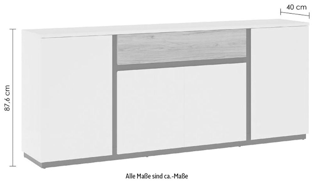 Home affaire Sideboard »Novena« Breite 209 cm