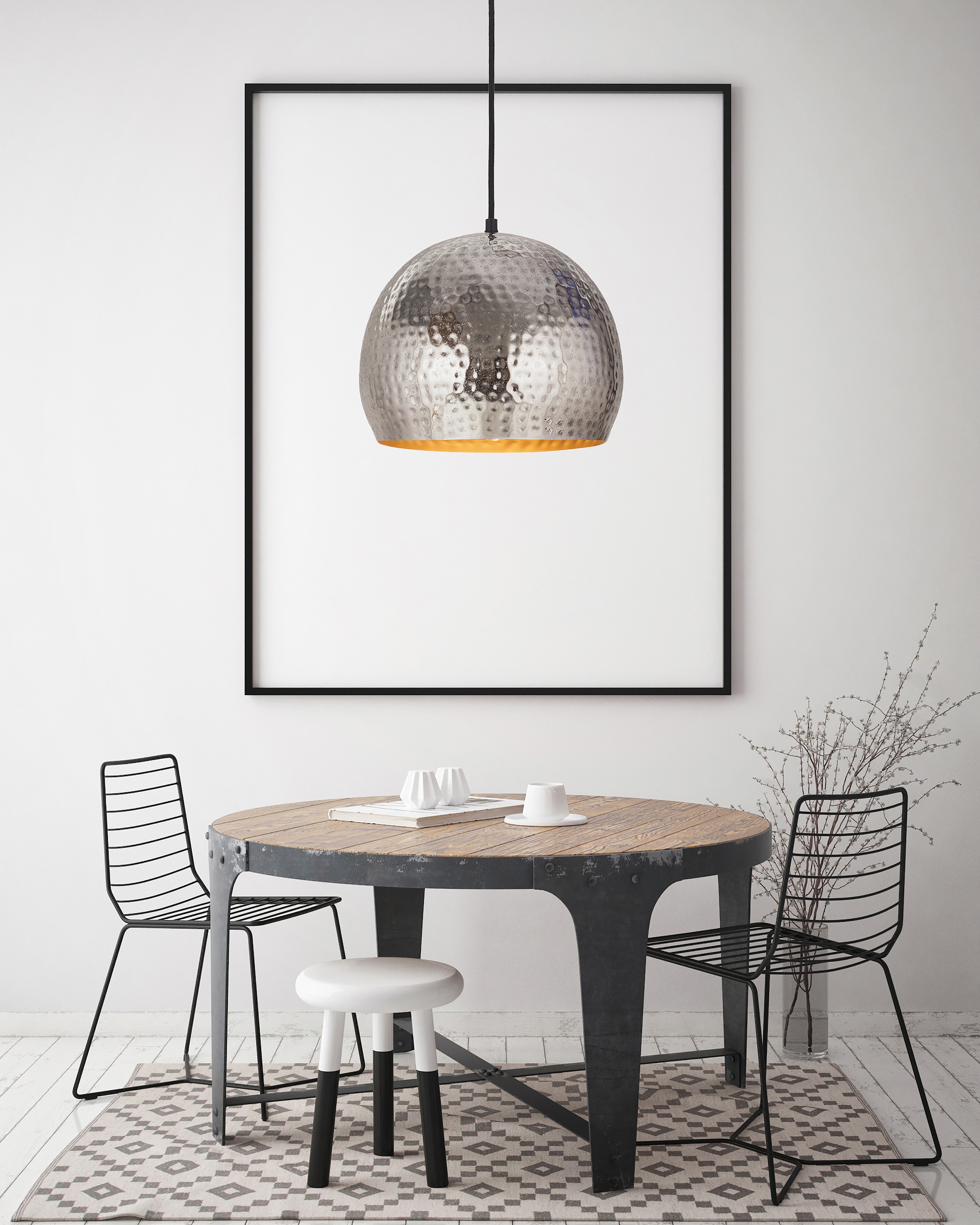 Kayoom Hängeleuchte »Fabricia« E27 1 Stk. Metall-Hängeleuchte im Industrial-Style, handgefertigt in Glockenform