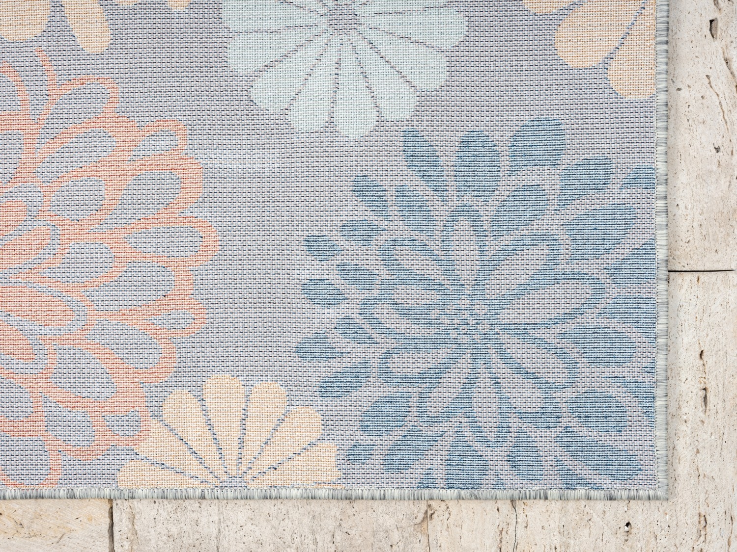 Myflair Möbel & Accessoires Teppich »Bloom«, rechteckig, Blumen Motiv, Hoch-Tief Effekt, Outdoor geeignet, Balkon, Terrasse