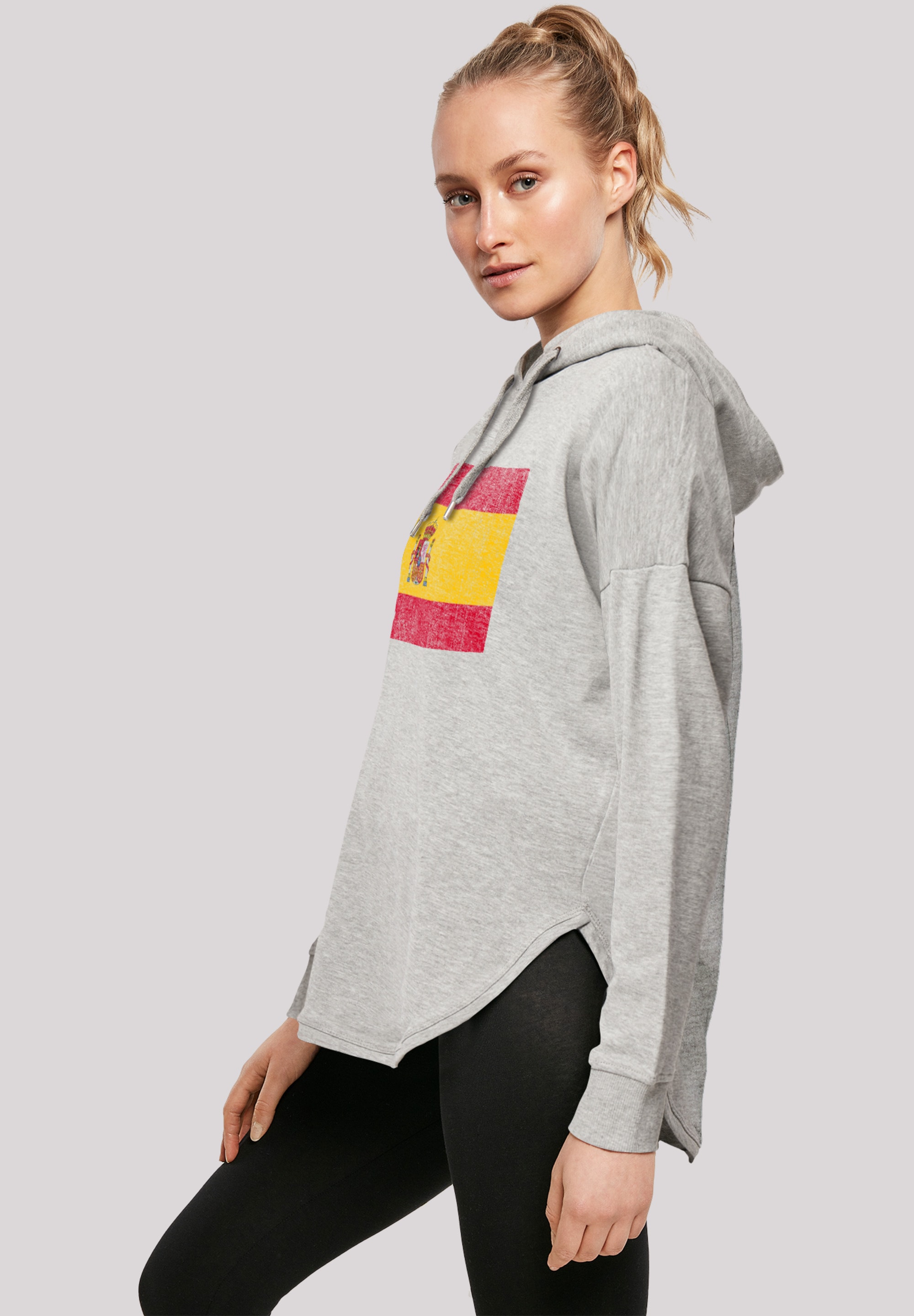 F4NT4STIC Kapuzenpullover »Spain Spanien Flagge distressed«, Print