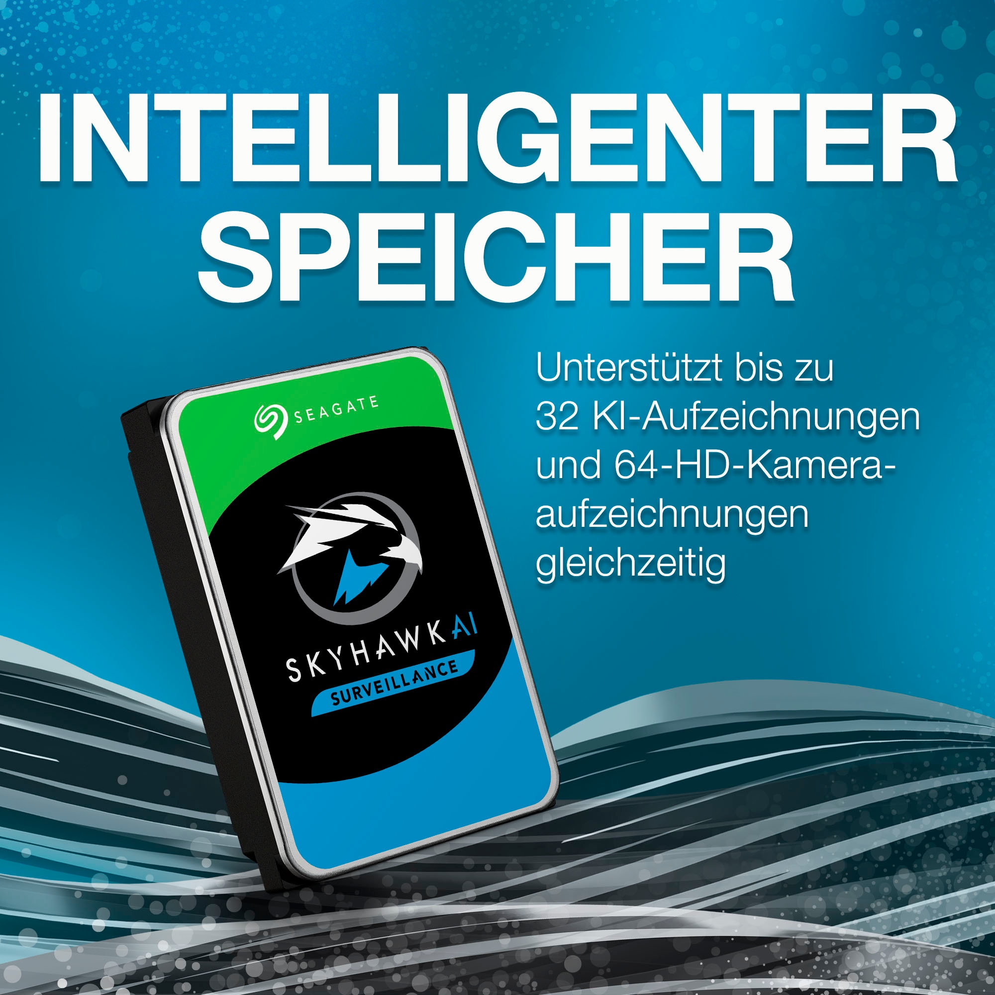 Seagate HDD-Festplatte »SkyHawk AI«, 3,5 Zoll, Anschluss SATA III, Bulk, inkl. 3 Jahre Rescue Data Recovery Services