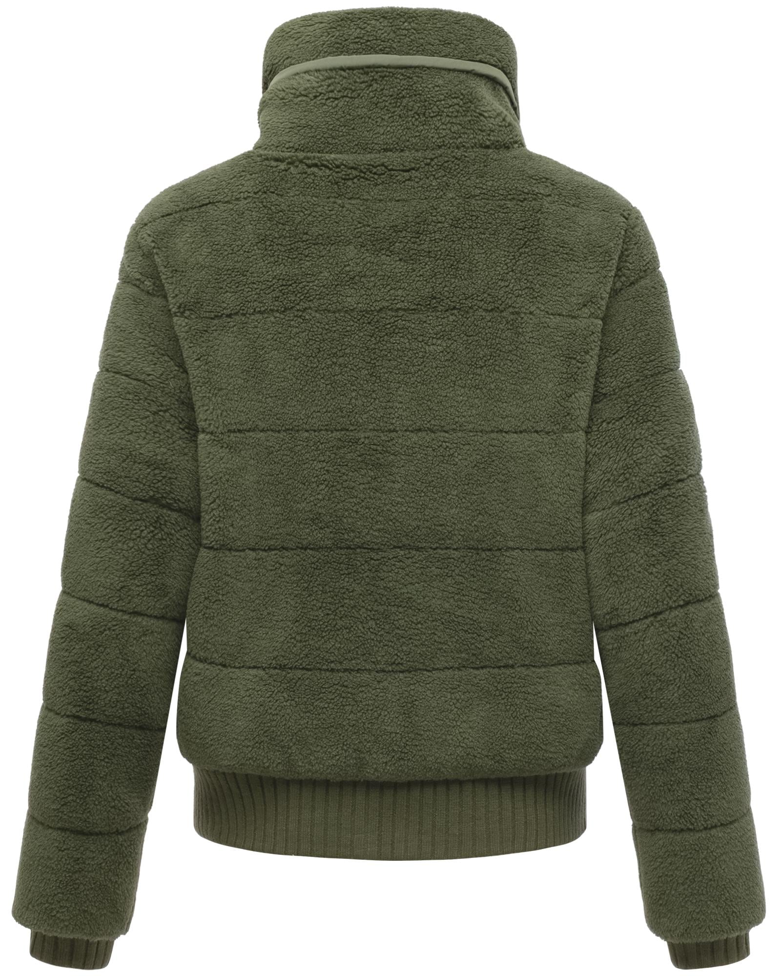 Navahoo Plüschjacke »Schneepuder 14«, warme Damen Teddyjacke für den Winter