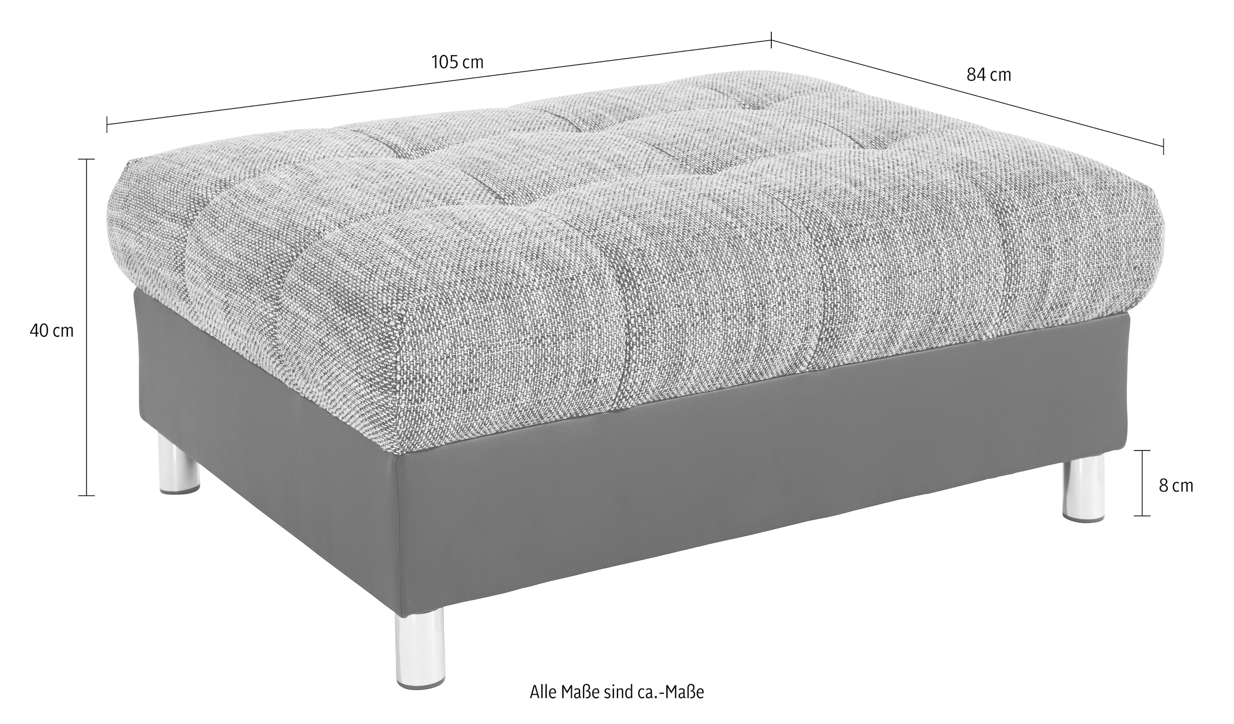 Mr. Couch Hocker »Tobi«, wahlweise mit Kaltschaum (140kg Belastung/Sitz)