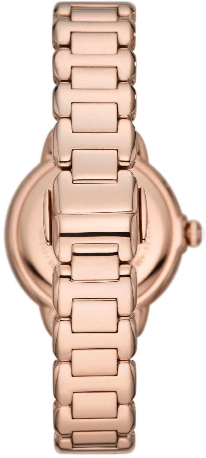 Emporio Armani Quarzuhr, Armbanduhr, Damenuhr, Perlmutt-Zifferblatt, Edelstahlarmband