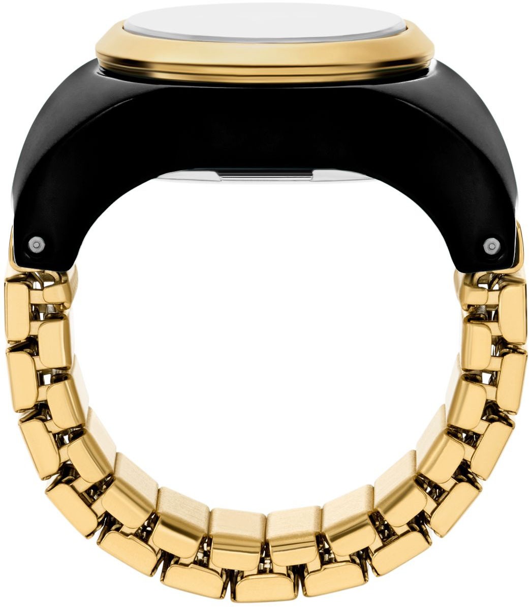 Fossil Uhrenring »WATCH RING«, Armbanduhr, Damenuhr, Edelstahlarmband, analog