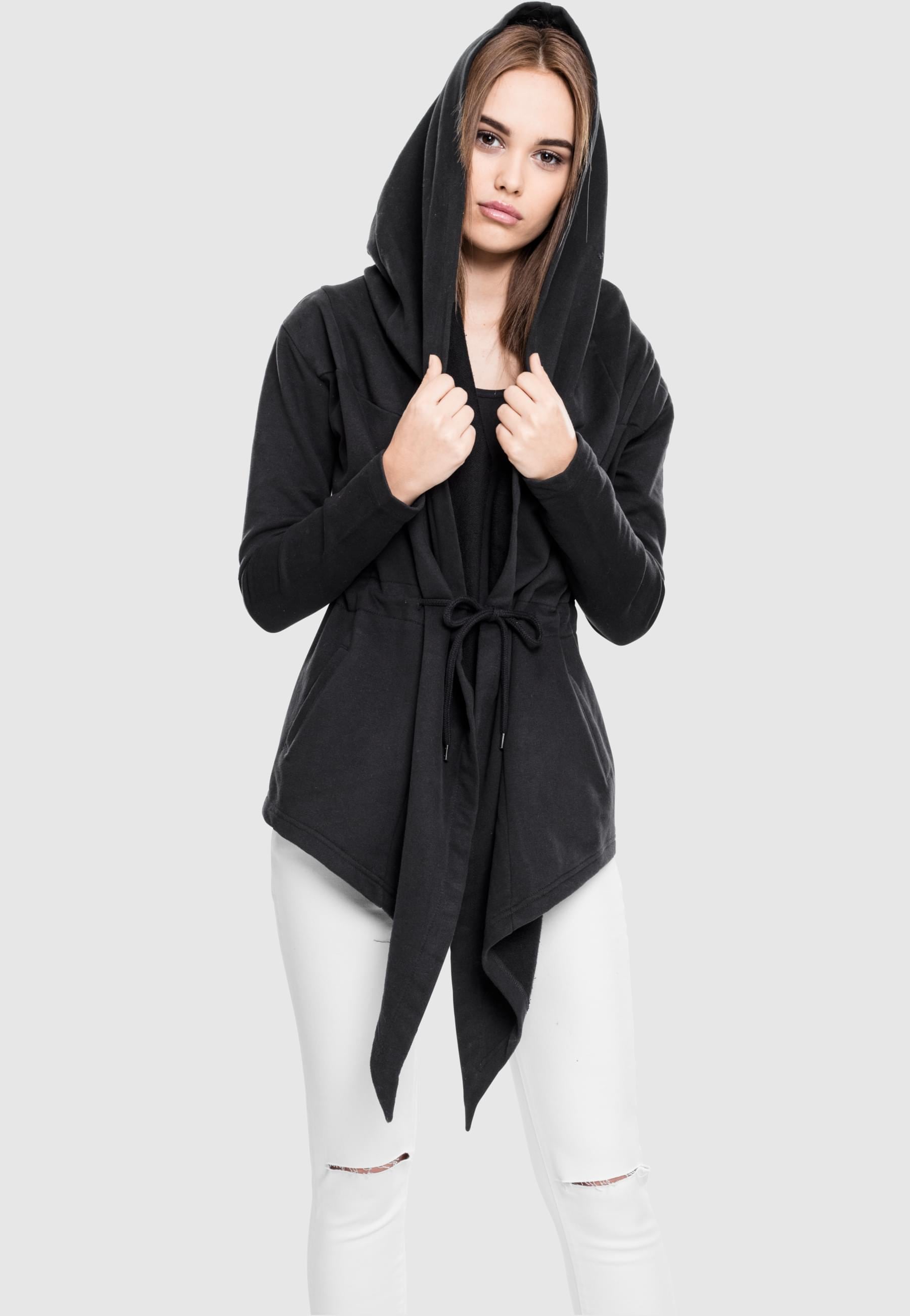 URBAN CLASSICS Strickjacke »Urban Classics Damen Ladies Hooded Sweat Cardigan«
