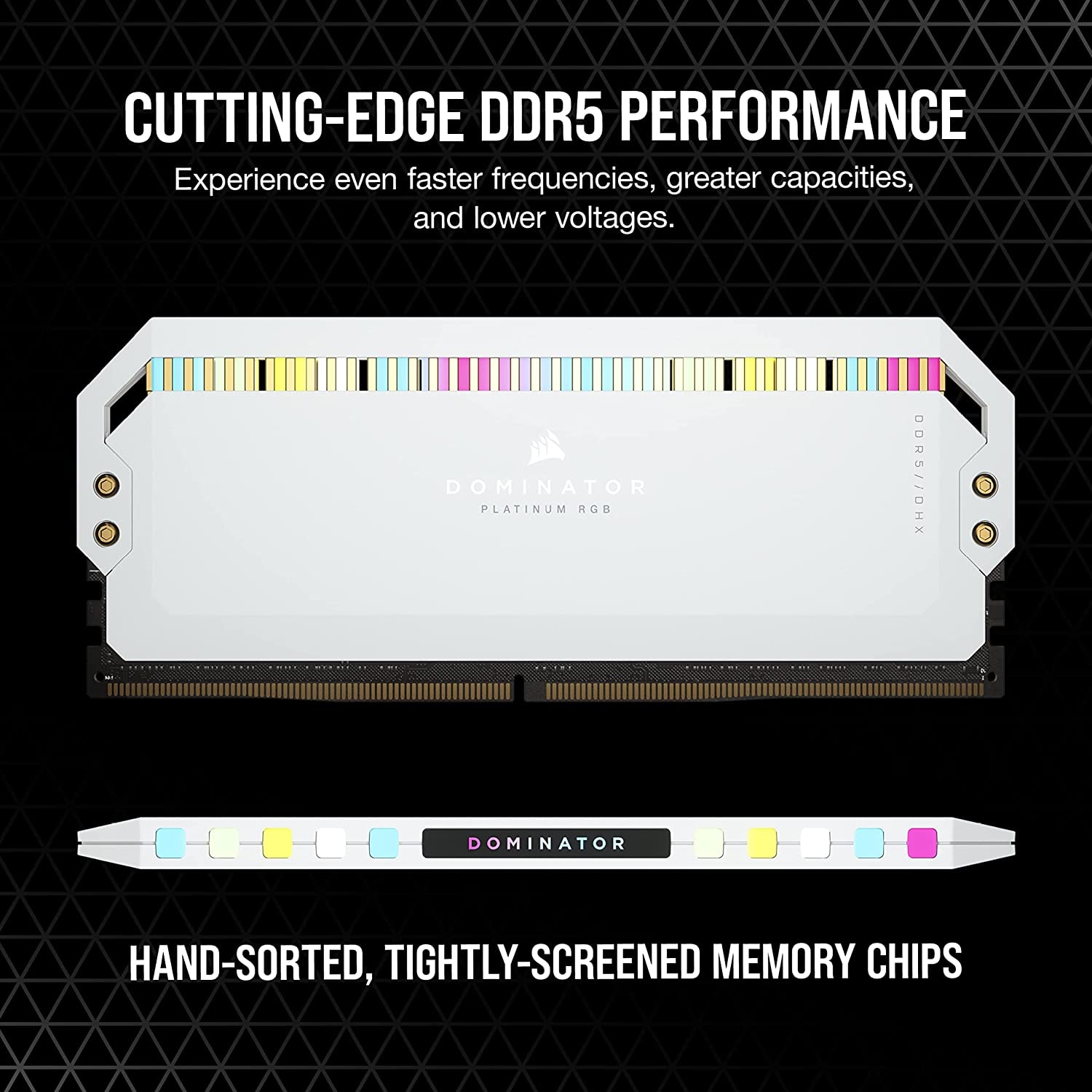 Corsair Arbeitsspeicher »DOMINATOR PLATINUM RGB DDR5 5200 White«, RGB Beleuchtung ICUE, INTEL optimiert