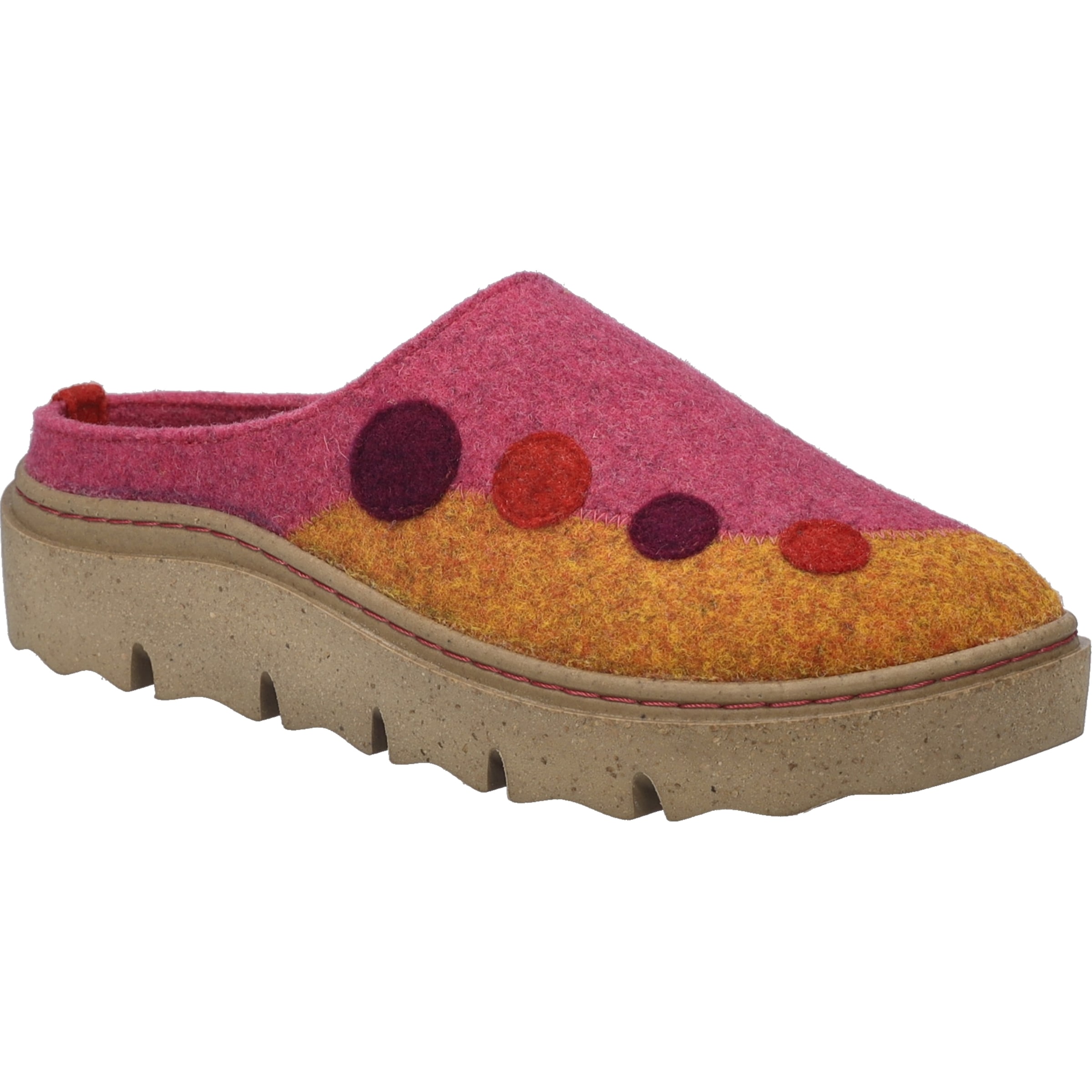 Hausschuh JOSEF SEIBEL "Carmaux 04, orange-multi", Damen, Gr. 37, orange (orange, multi), Obermaterial: 100% Textilmaterial TEXMAT., Schuhe Hausschuh