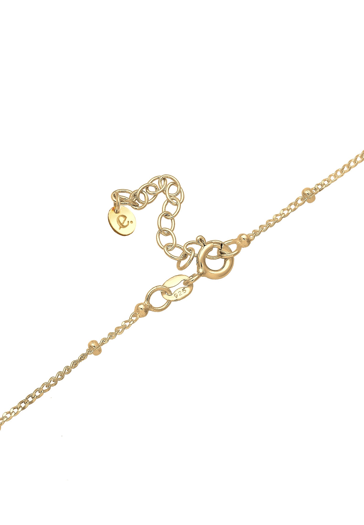 Elli Premium Collierkettchen »Quarz Grün 925 Sterling Silber vergoldet«