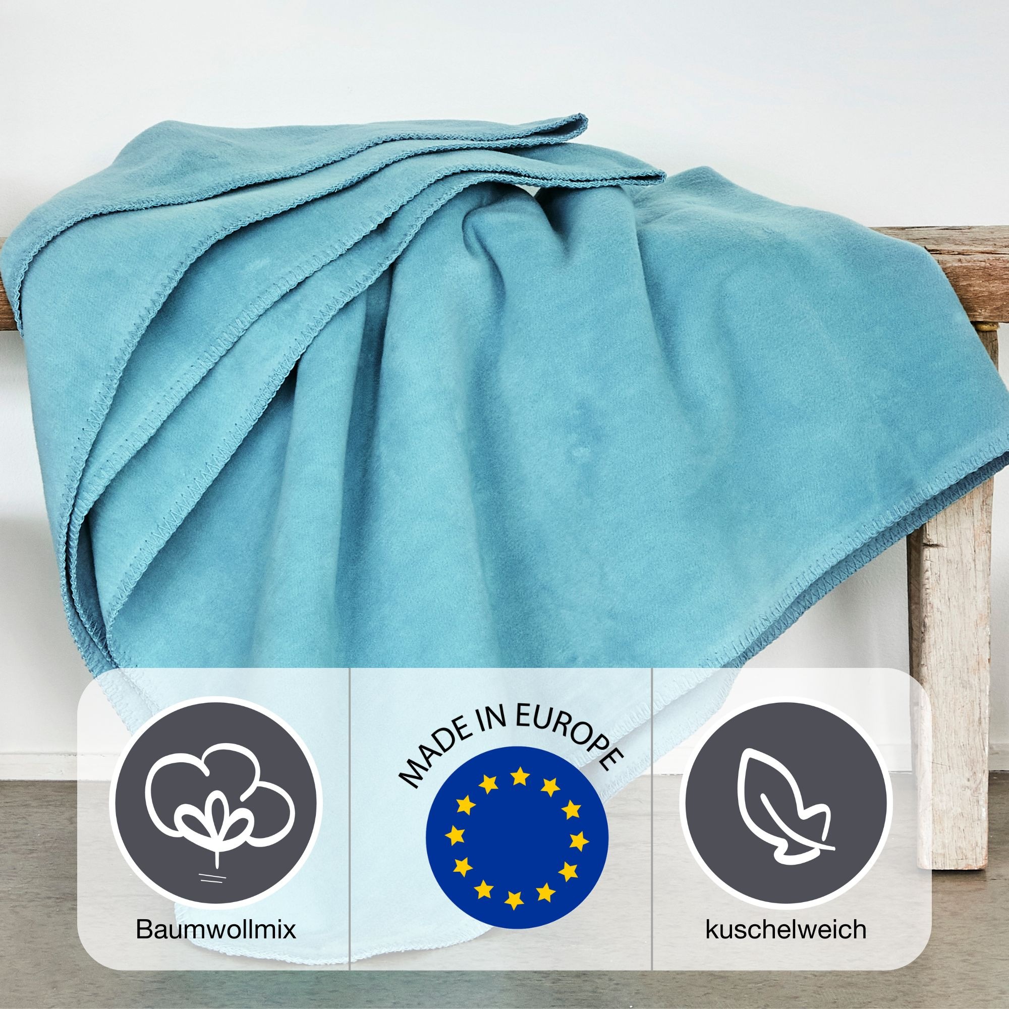 IBENA Wohndecke »Luxus«, verschiedene Größen, unifarbenes Design, Kuscheldecke