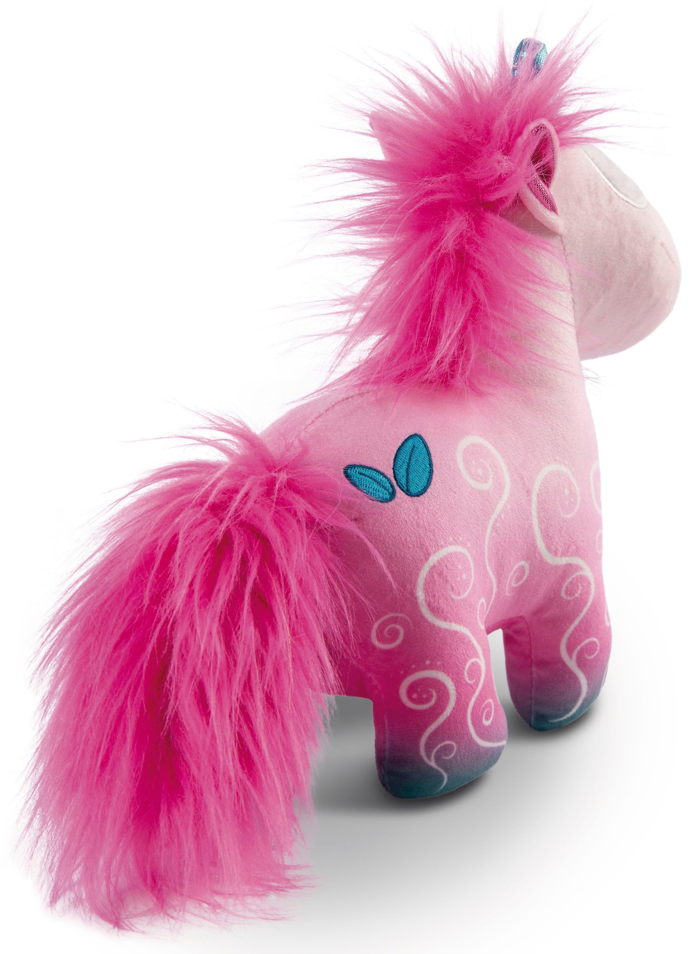 Nici Kuscheltier »Theodor & Friends Einhorn Midnight Floral, 22 cm«, enthält recyceltes Material (Global Recycled Standard)