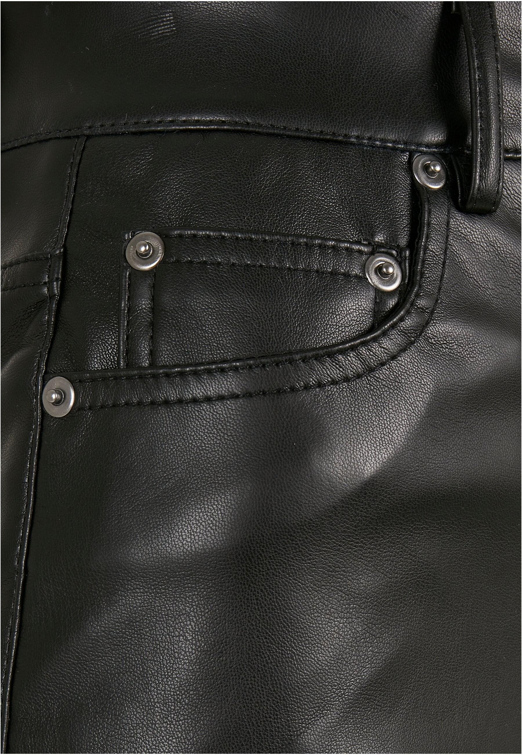 Thumbnail - URBAN CLASSICS Stoffhose "Urban Classics Damen Ladies Faux Leather Wide Leg Pants"