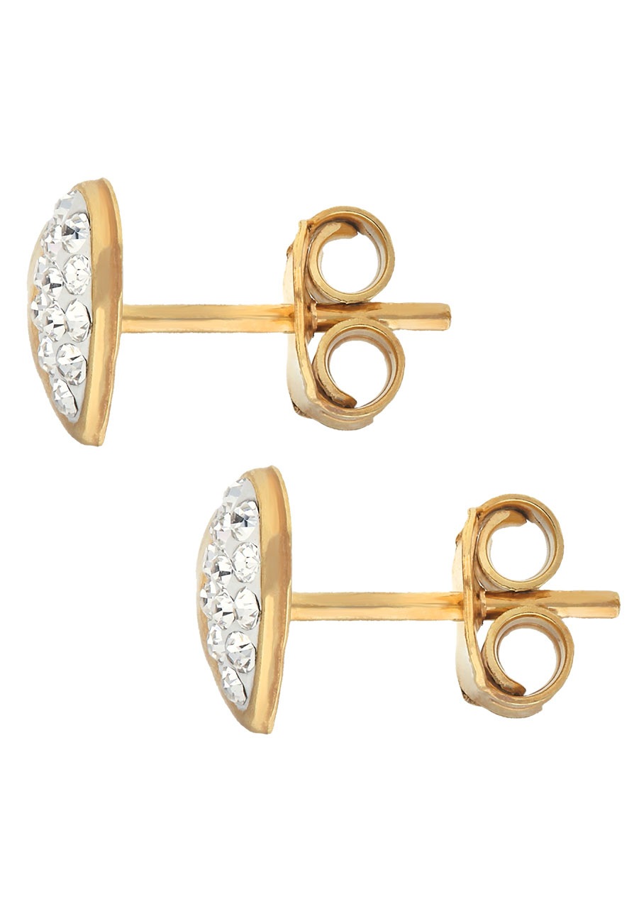 Firetti Paar Ohrstecker »Schmuck Geschenk Gold 375 Ohrschmuck Herzen«, mit Kristallstein