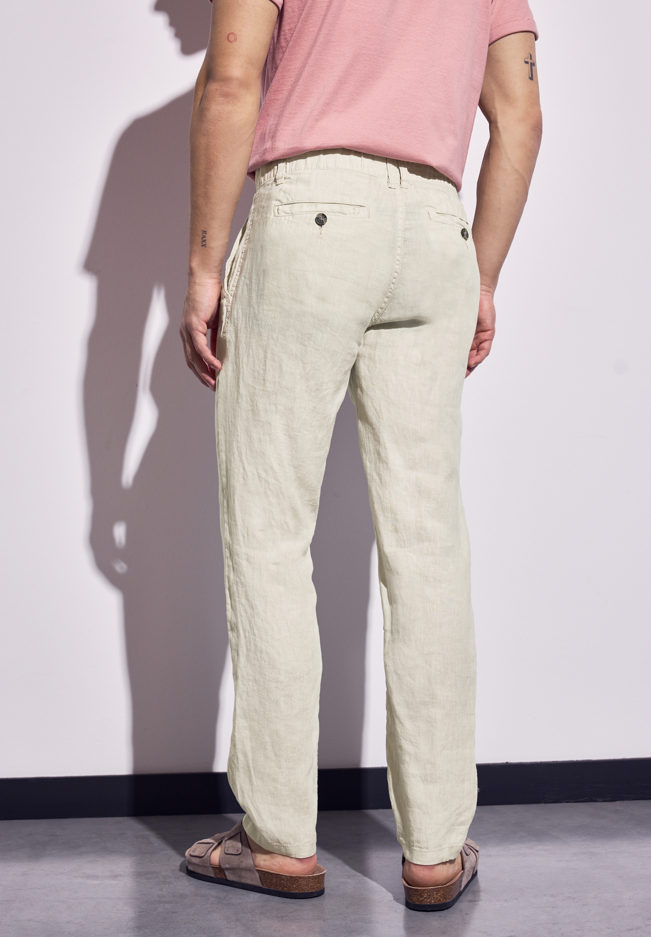 STREET ONE MEN Chinohose, Elastikbund mit Tunnelzug