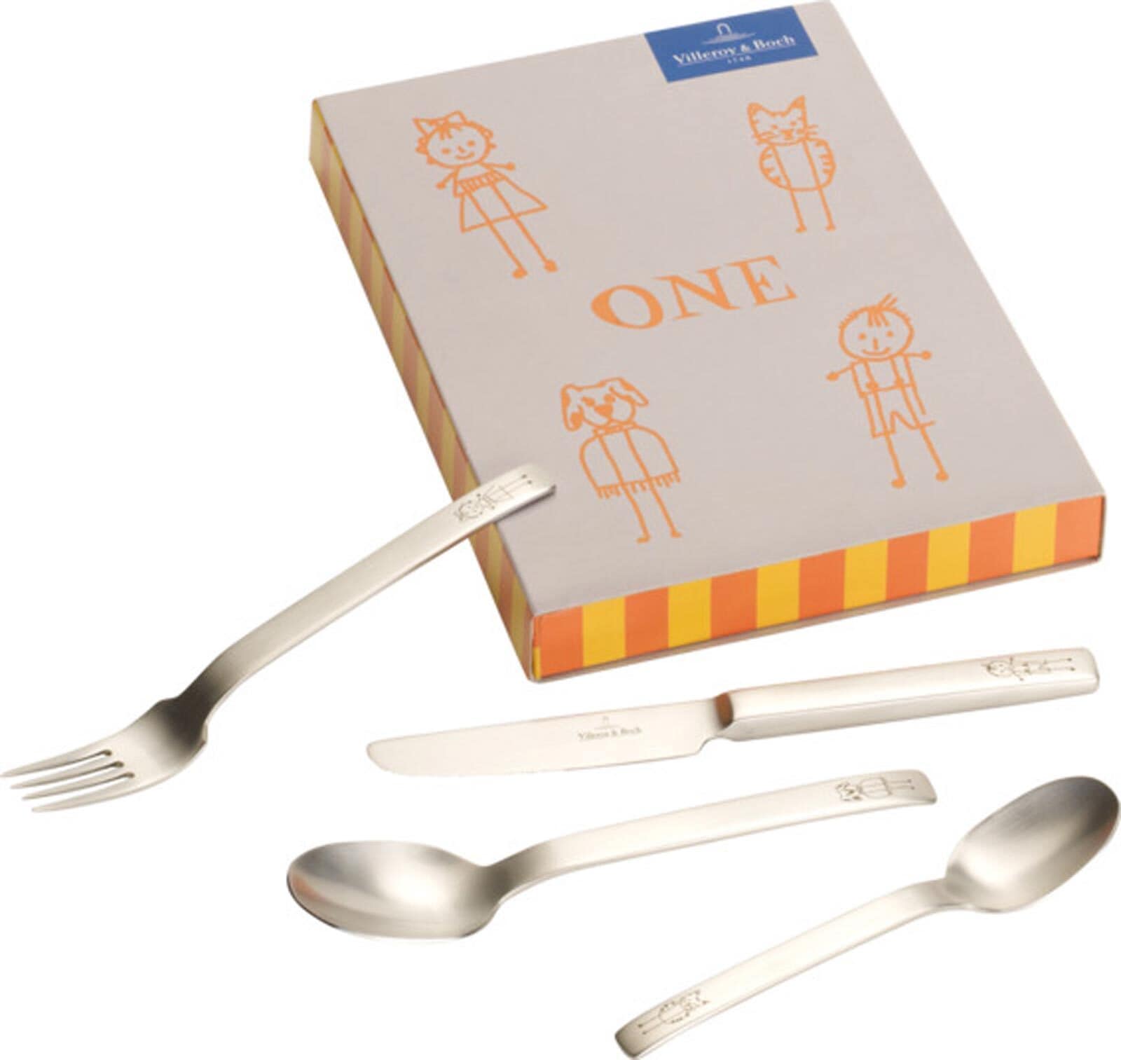 Villeroy & Boch Kinderbesteck »Kinderbesteck One 4er Set silber«