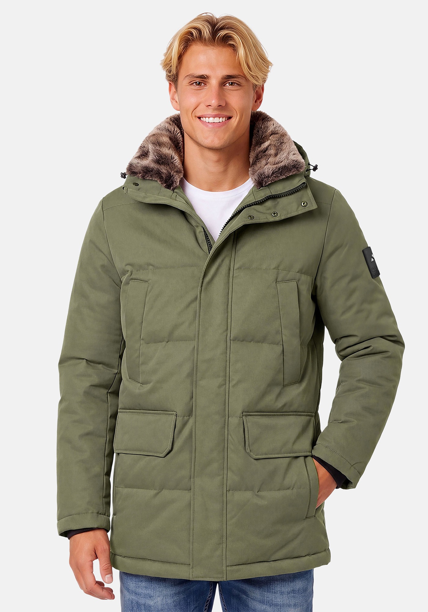 Alessandro Salvarini Winterjacke »ASGiova« Parka mit warmem Kunstfellkragen und hochwertigem Obermaterial