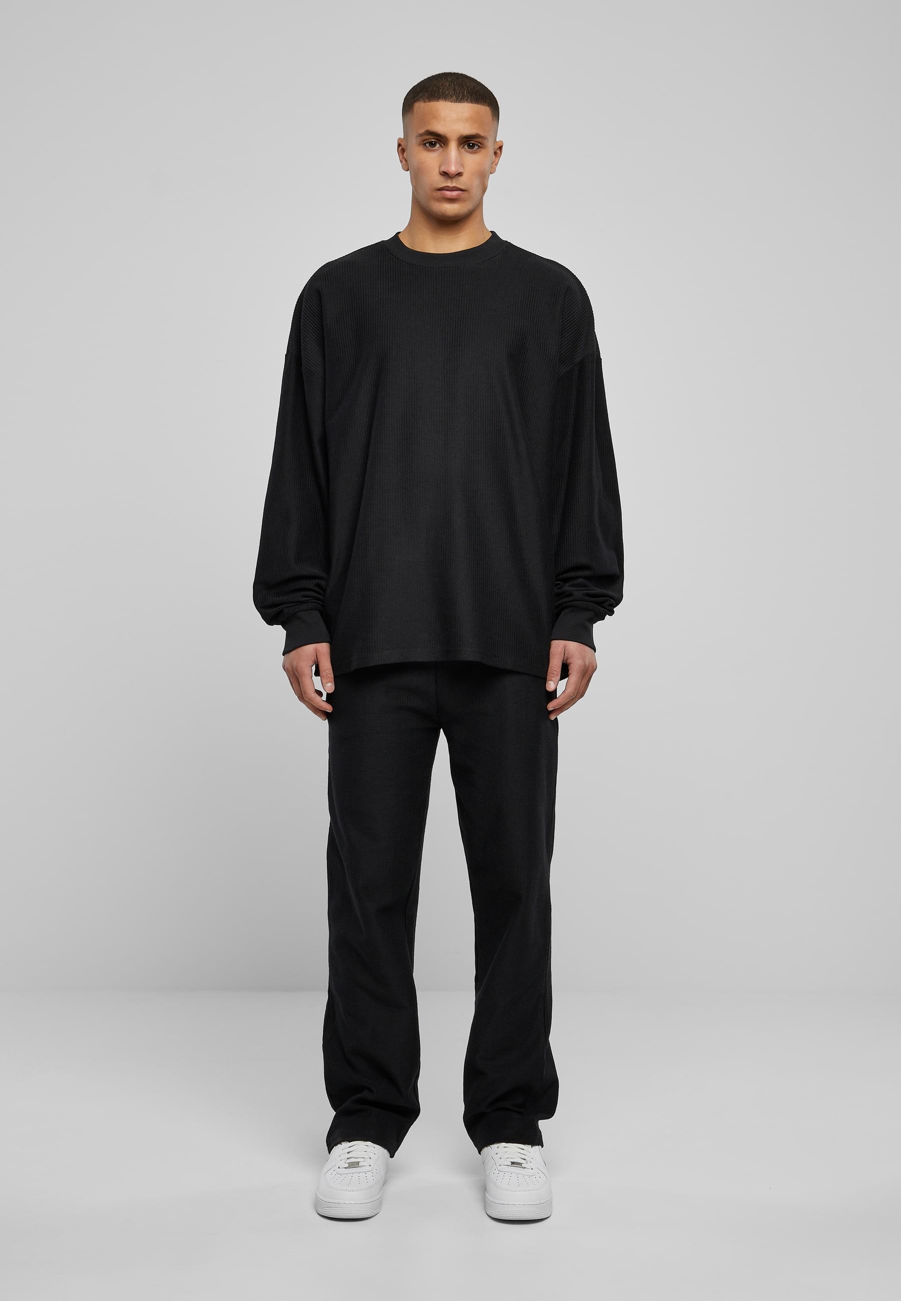 URBAN CLASSICS Rundhalspullover »Urban Classics Herren Rib Terry Boxy Crew«, (1 tlg.)