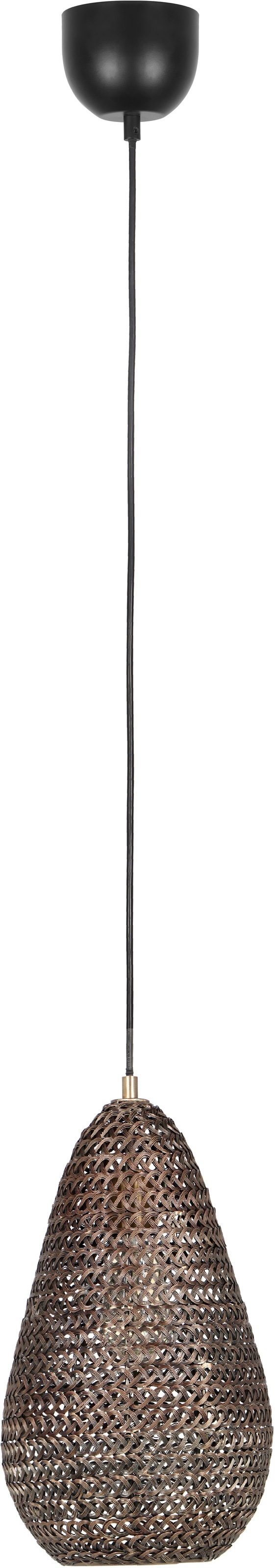 TRIO Leuchten Pendelleuchte »ZIVA, Vintage Hängelampe für Wohnzimmer oder Küche Ø 23cm H. 150cm« E27 1 Stk. warmweiß - kaltweiß Lampenschirm aus Draht-Geflecht, exkl 1x E27 max 10W