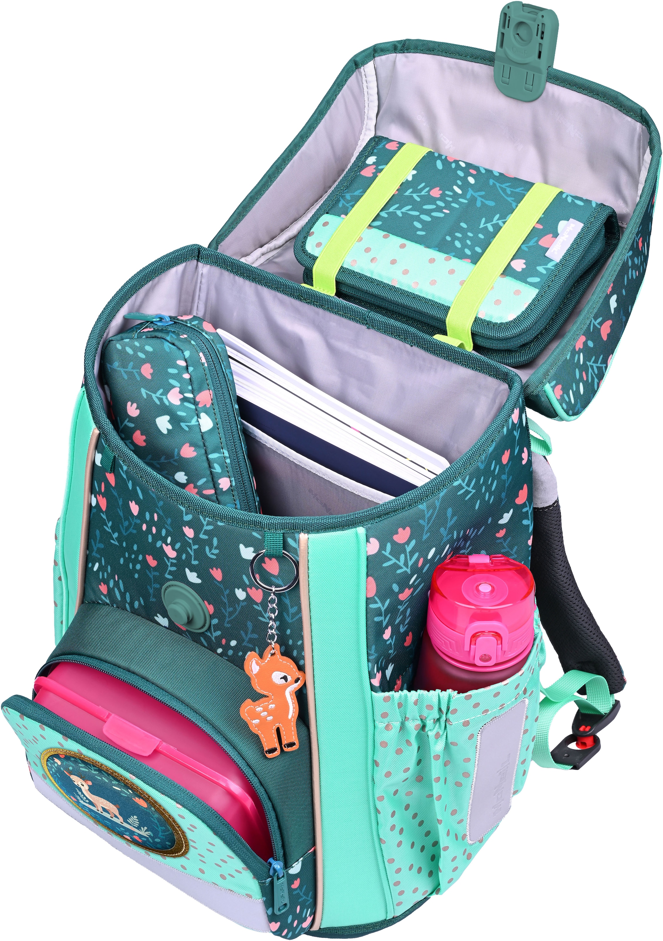 McNeill Schulranzen »Bravo, inkl. Etui, Turnbeutel,« Reflektierende Streifen auf den Schultergurten;Retroreflektierende Flächen