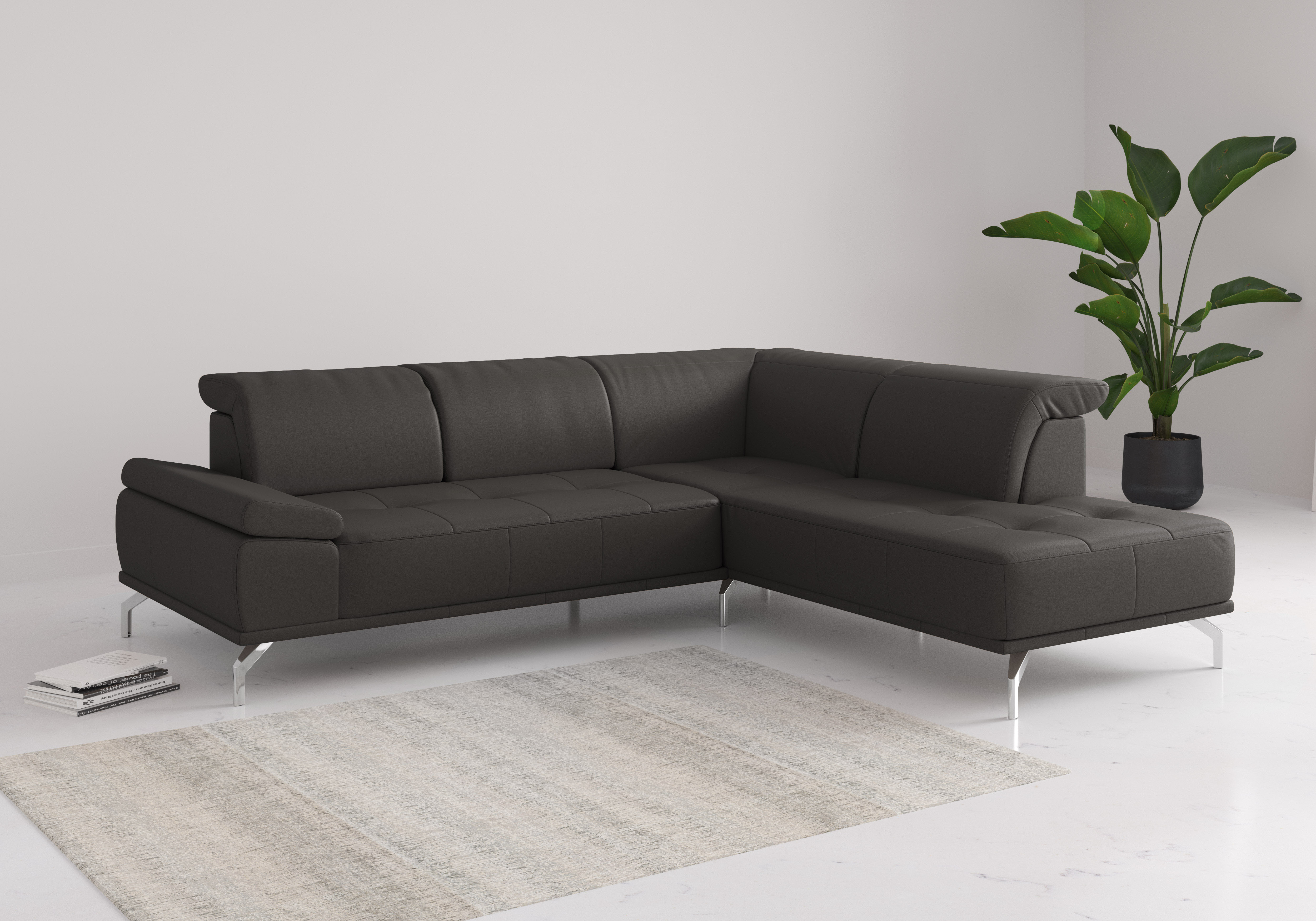 OTTO home Ecksofa "Caluna" Inkl.Sitztiefenverstellung, wahlweise mit Kopf- und Armteilverstellung