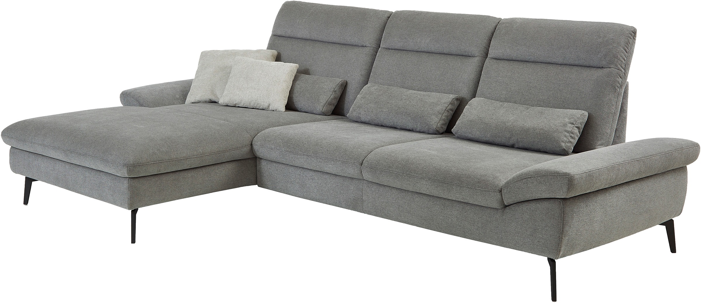 HUKLA Ecksofa »HU-HP22156 L-Form«, inkl. Kopfpolsterverstellung, optional mit Sitztiefenverstellung