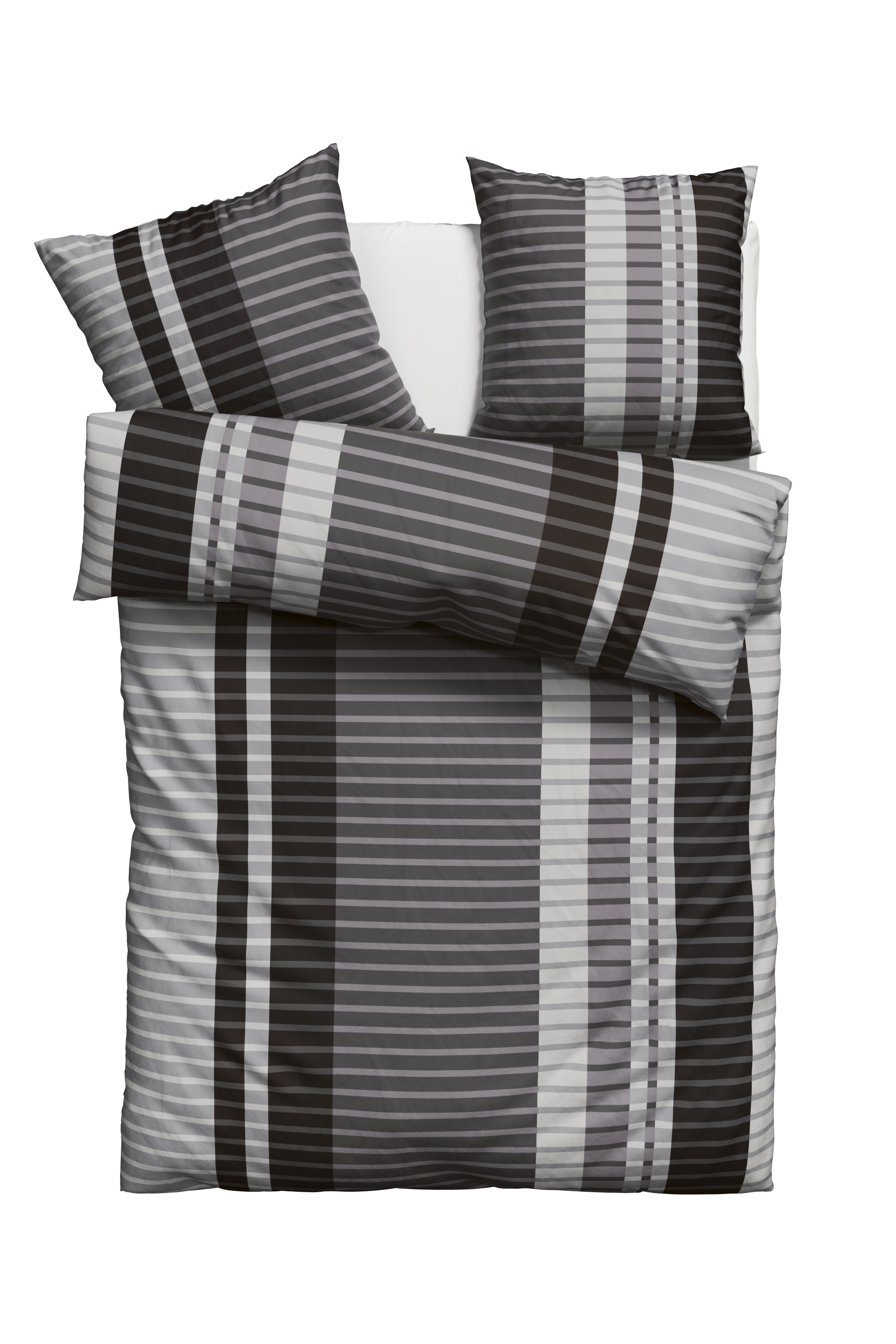 my home Bettwäsche "Philine" 2 Stk. tlg. mit modernen Streifen, Bettwäsche günstig online kaufen
