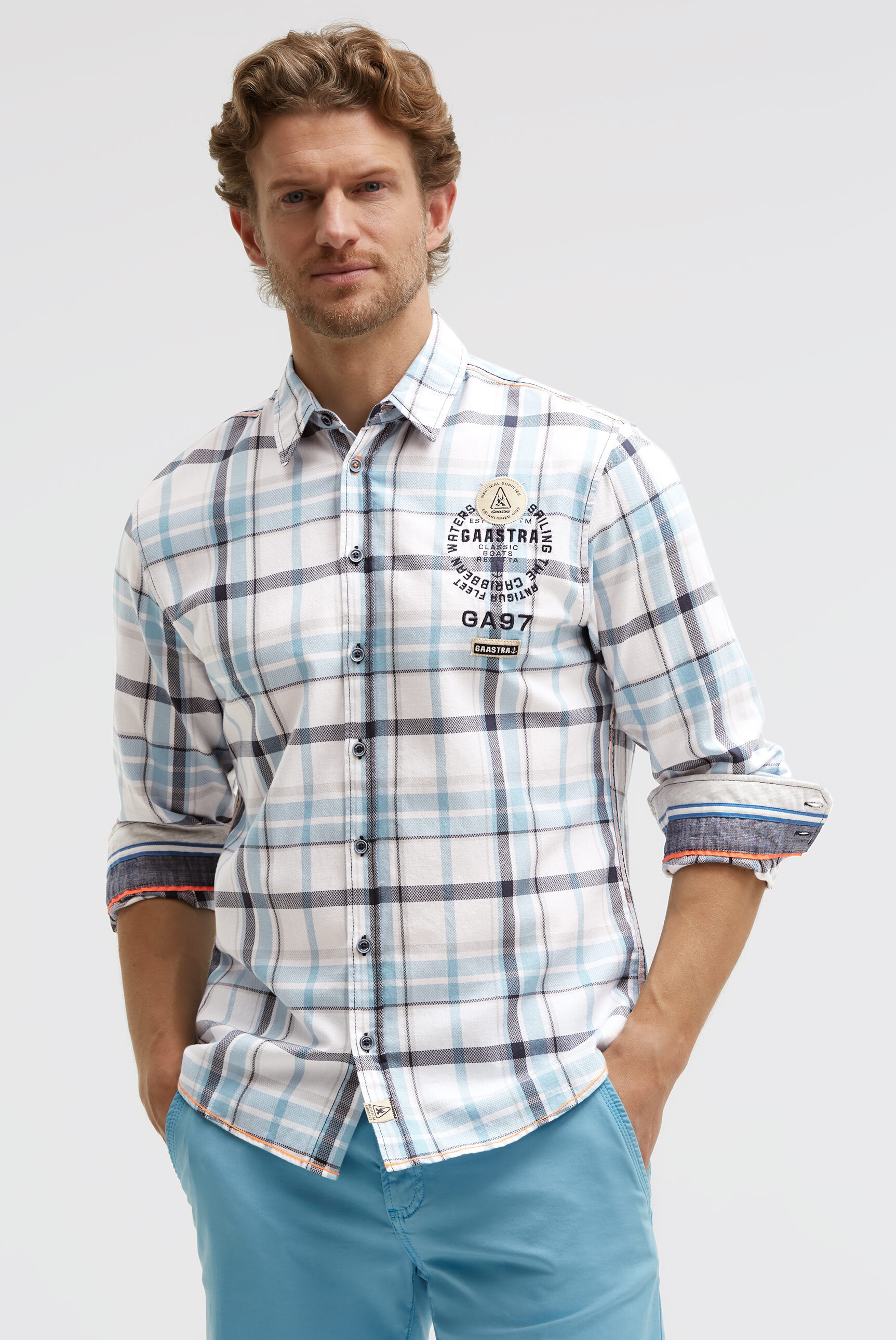 Gaastra Langarmhemd mit Kontrastbesatz günstig online kaufen