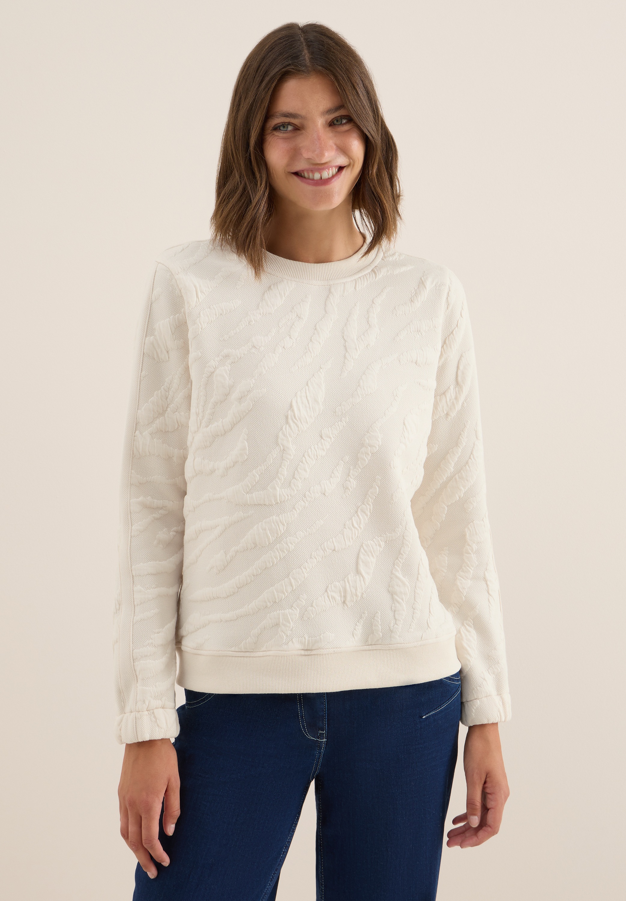 Cecil Sweatshirt, mit Struktur-Muster günstig online kaufen