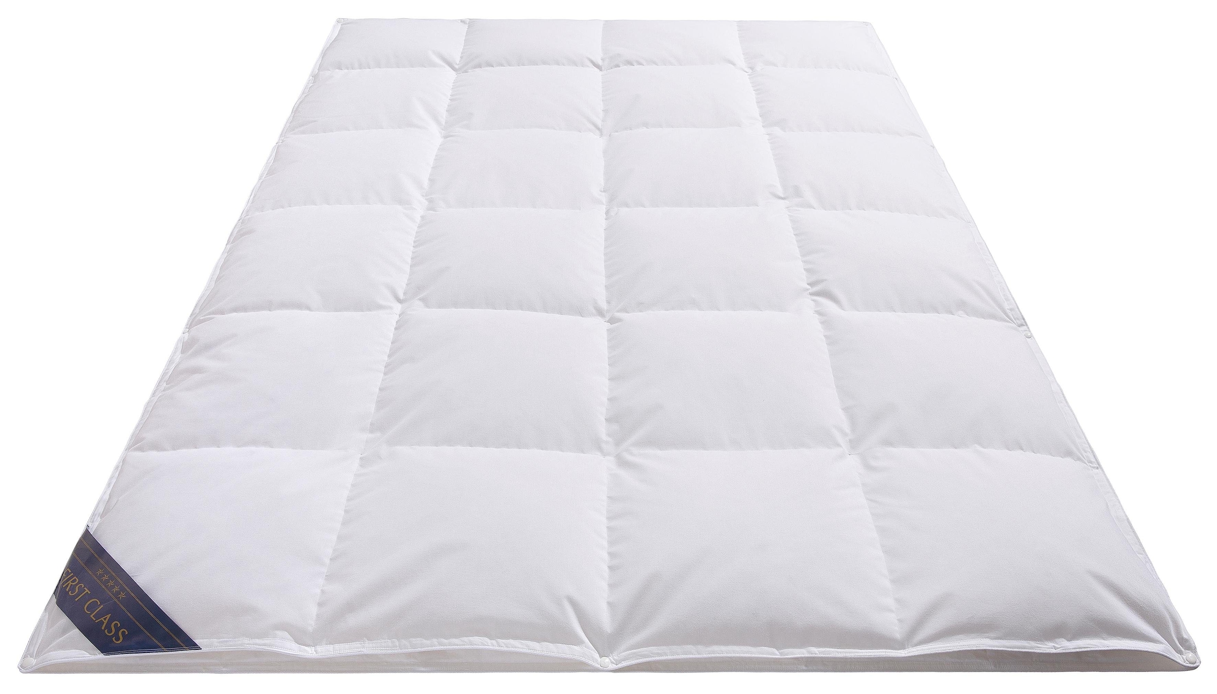 Hanse by RIBECO Daunenbettdecke »Jonas, 4-Jahreszeitenbettdecke 135x200 & 155x220 cm«, 4-Jahreszeiten, Füllung 90% Daunen, 10% Federn, Bezug 100% Baumwolle, (1 St.), Bettdecke für alle Jahreszeiten, Made in Germany