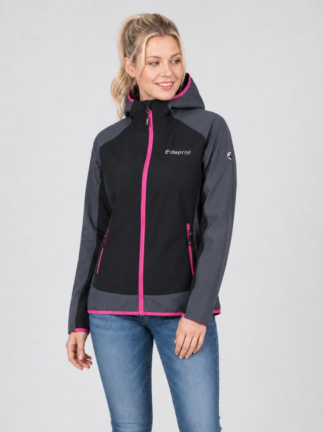 DEPROC Active Softshelljacke »XLight CAVELL Women« mit Kapuze auch in Großen Größen erhältlich