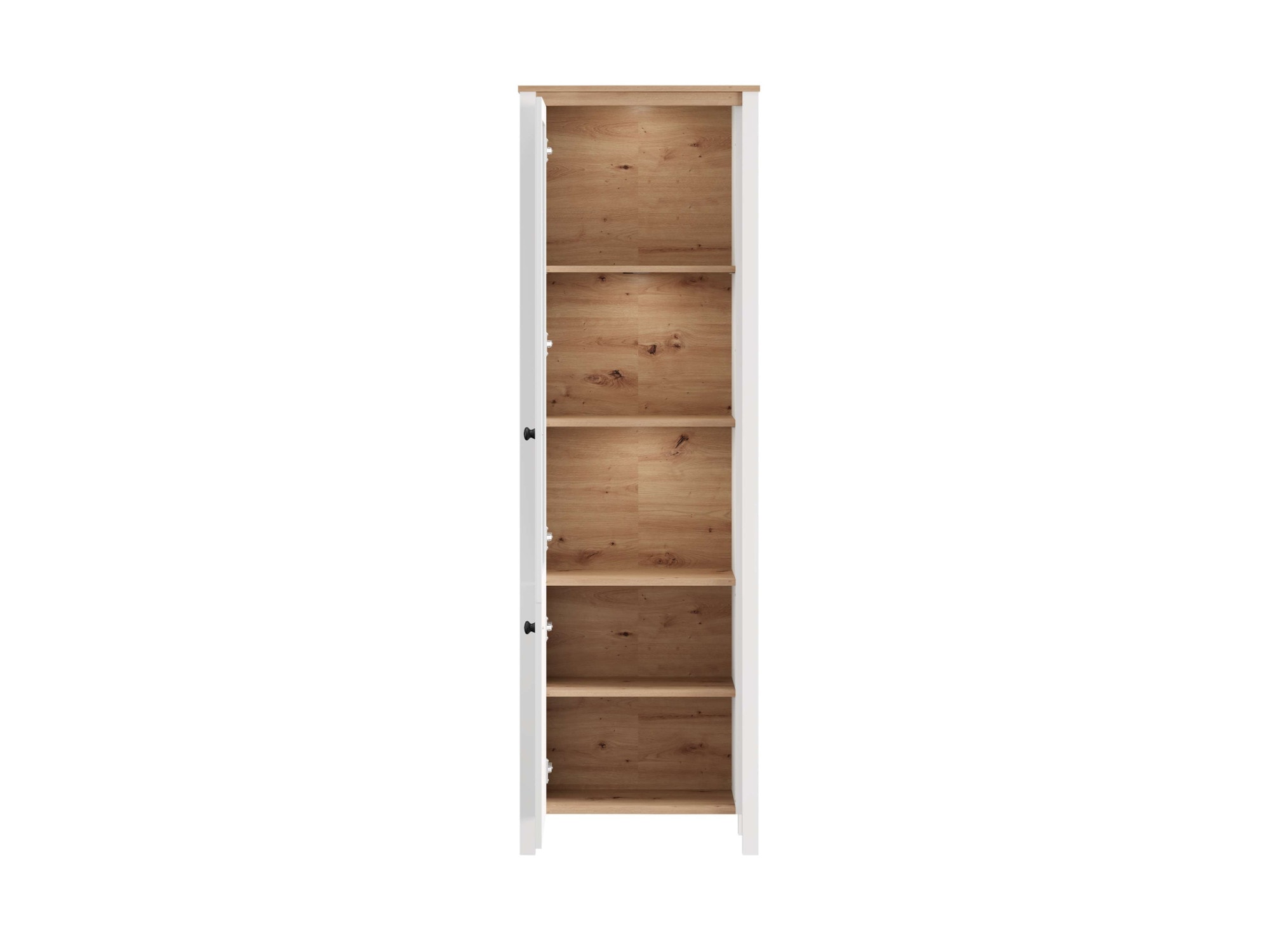 Home affaire Vitrine »BEDFORD Vitrinenschrank, Glasschrank, Standvitrine, Highboard« MDF-Profil 2D ummantelt, Hotstamping, 1mm ABS-Kanten, 4 Einlegeböden