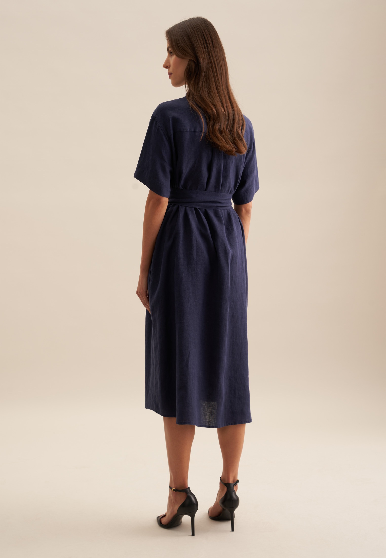 seidensticker Sommerkleid "Schwarze Rose" 1/2 Rundhals Uni günstig online kaufen