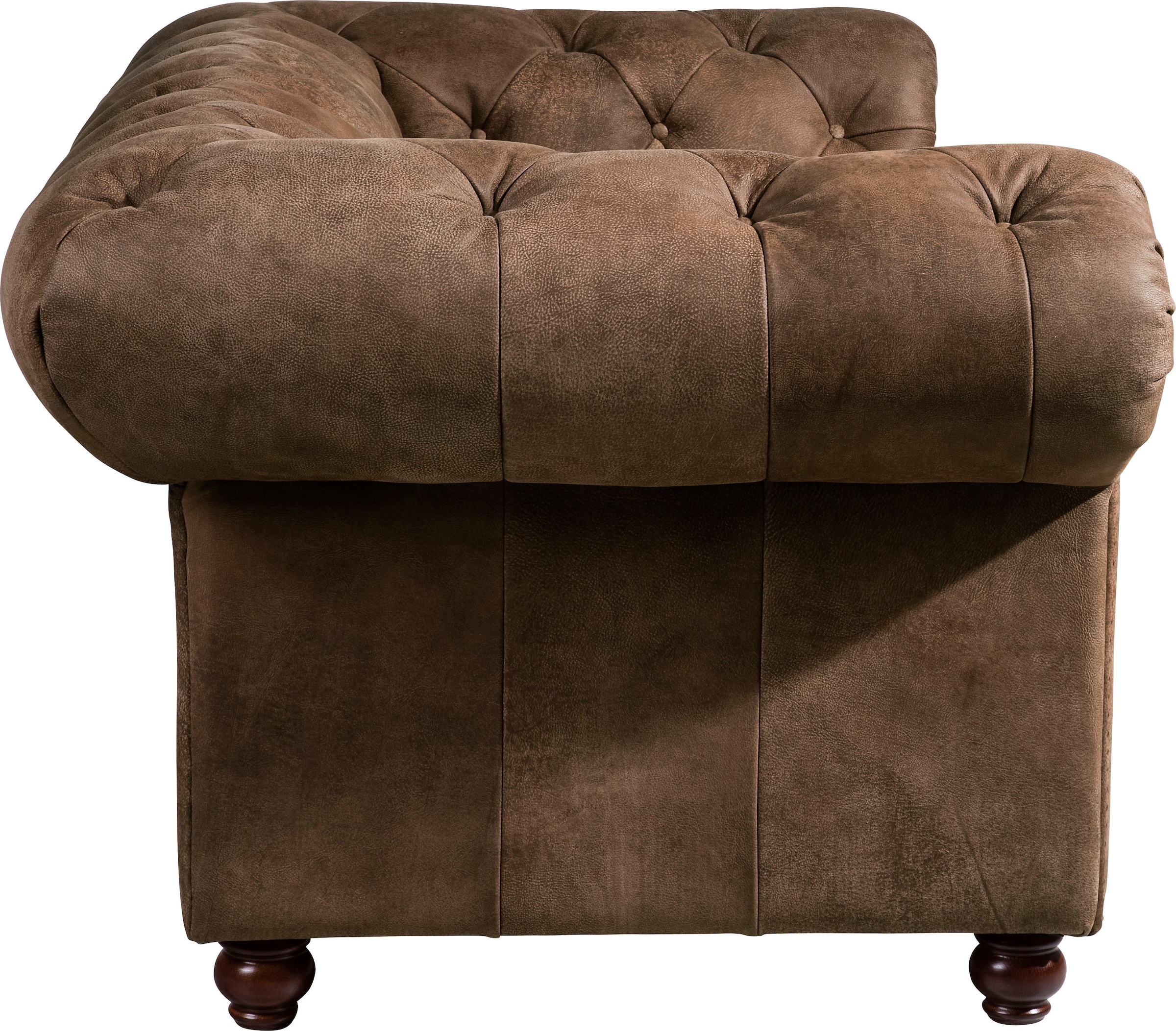 Max Winzer® Chesterfield-Sofa »Old England«, 2-Sitzer Ledersofa mit Knopfheftung & Ziernägeln, Breite 192 cm