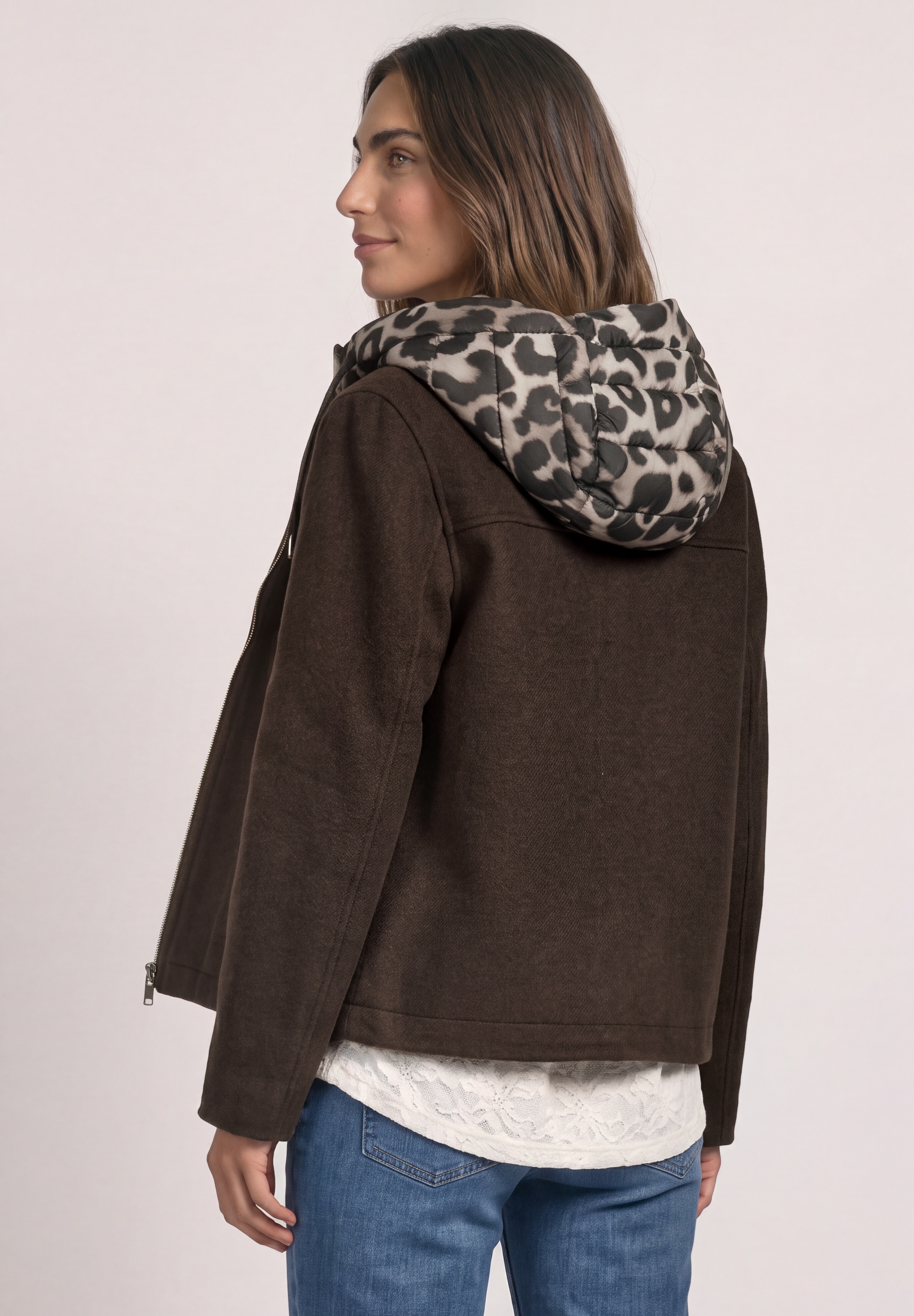 STREET ONE Kurzjacke mit Kapuze mit abnehmbarer Kapuze