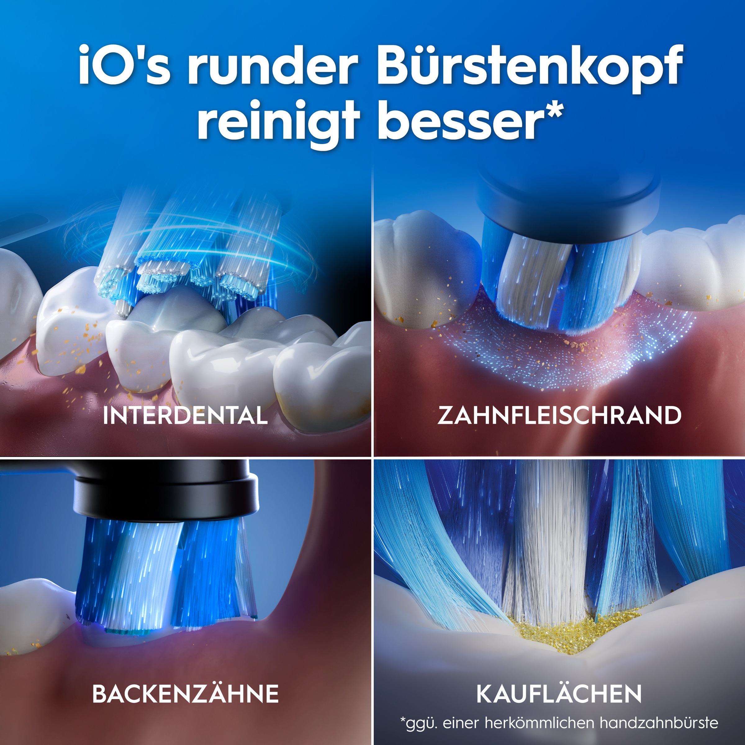 Oral-B Elektrische Zahnbürste »iO Series 2« 2 Stk. Aufsteckbürsten für die sanfte Reinigung, mit 2. Handstück