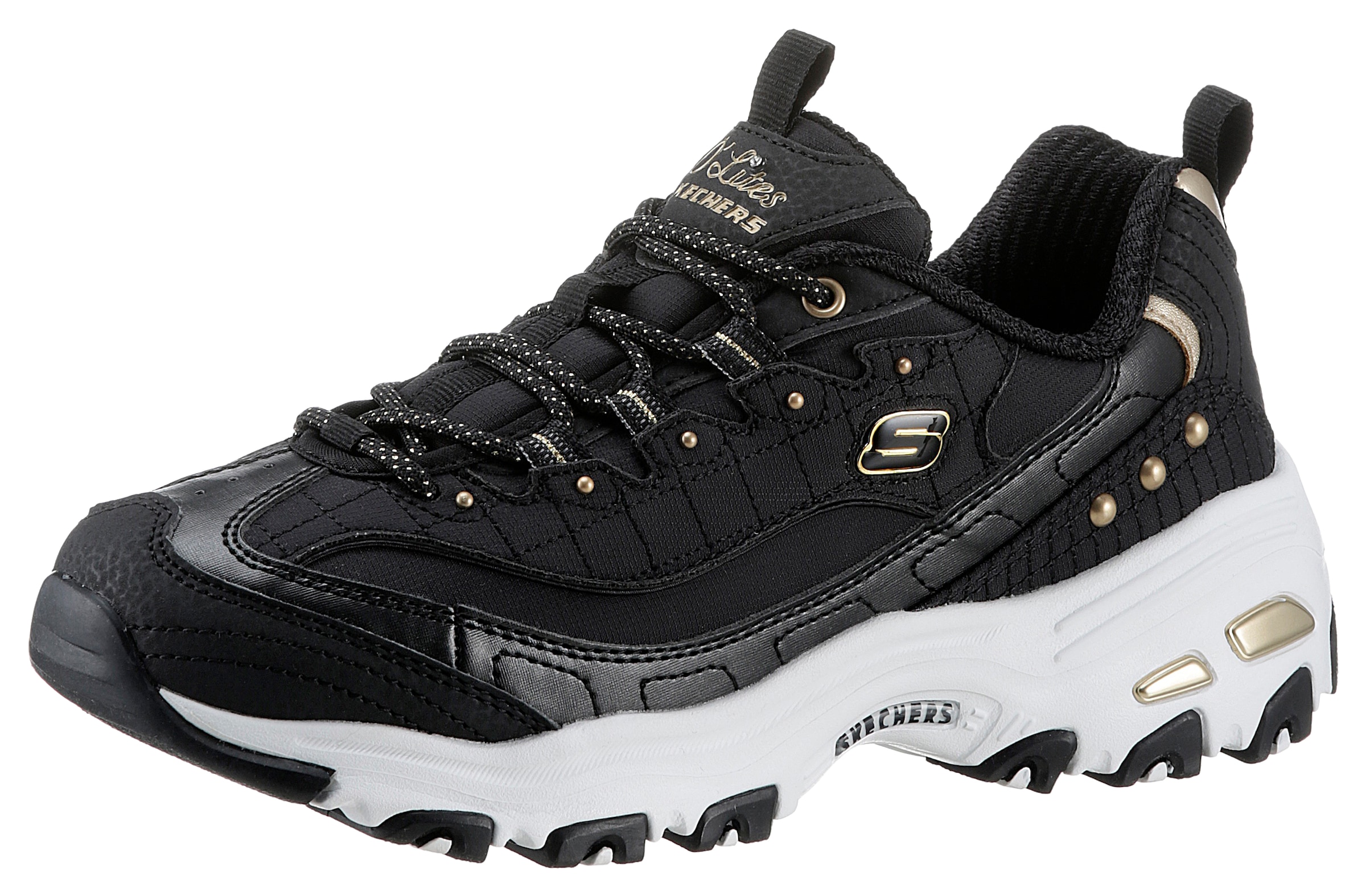 Skechers Sneaker »D'LITES«, mit schönen Metallic-Details, Freizeitschuh, Halbschuh, Schnürschuh