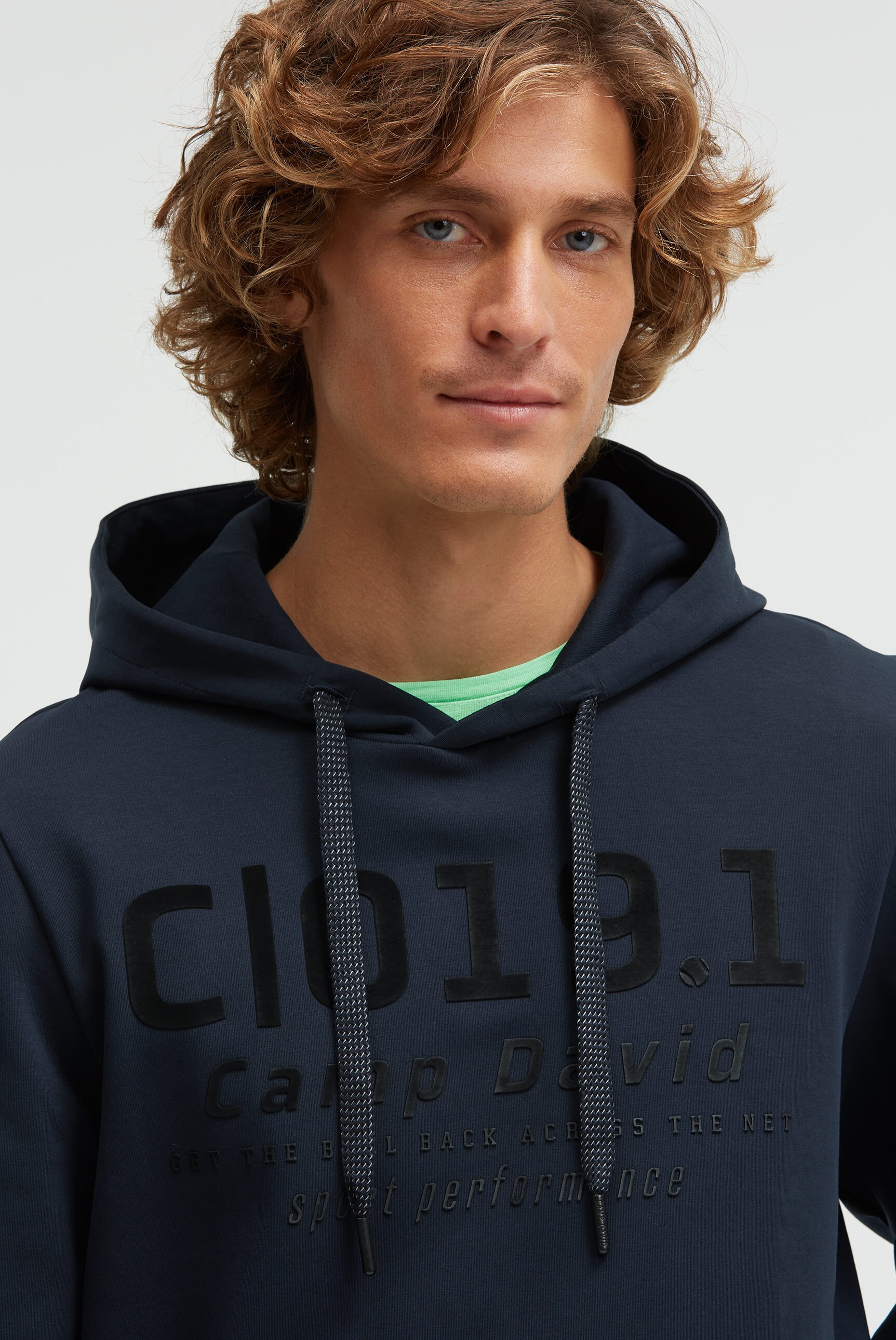 CAMP DAVID Kapuzensweatshirt , mit reflektierenden Details
