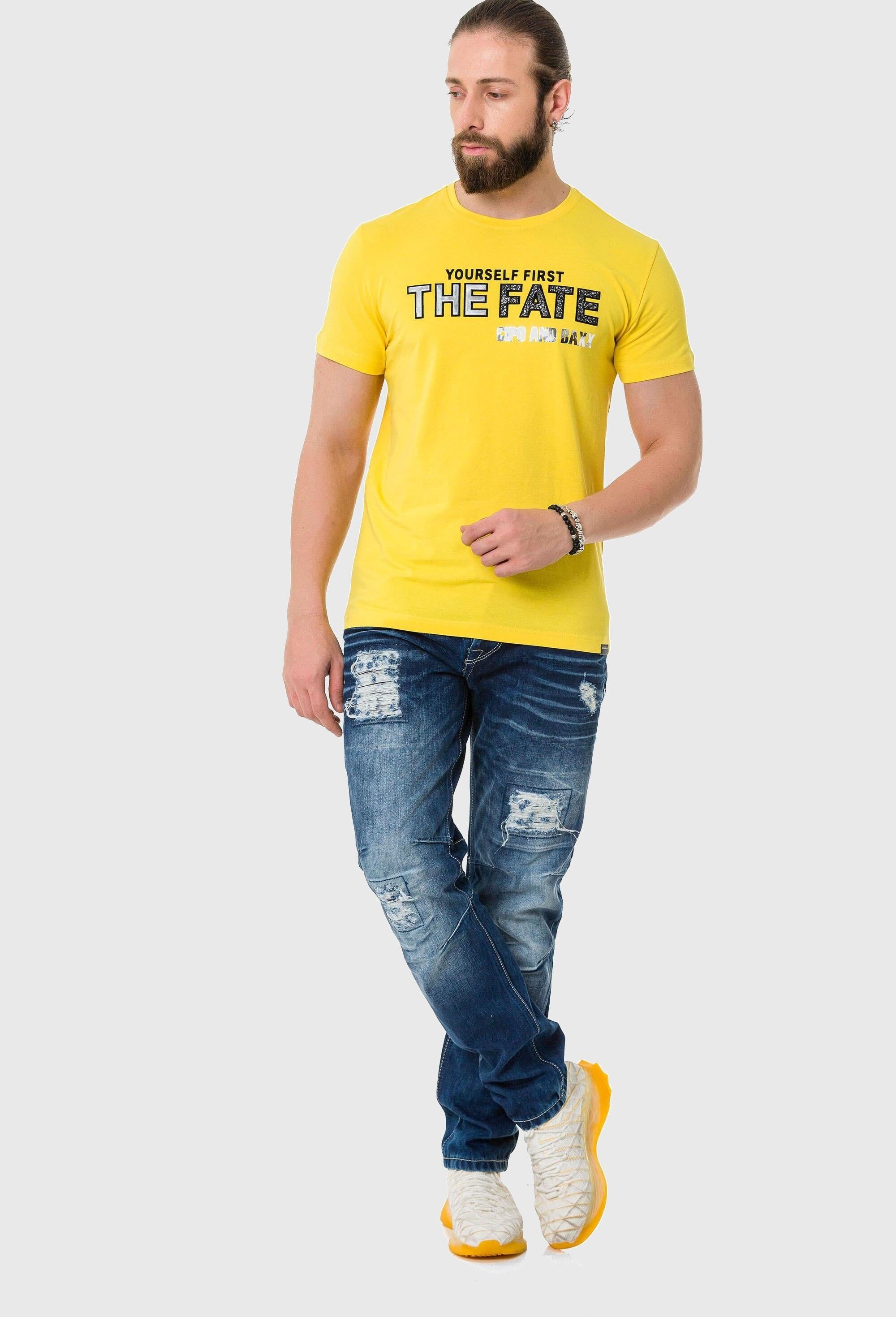 Cipo & Baxx 5-Pocket-Jeans »Cipo & Baxx Jeans Jeans« im Used-Look