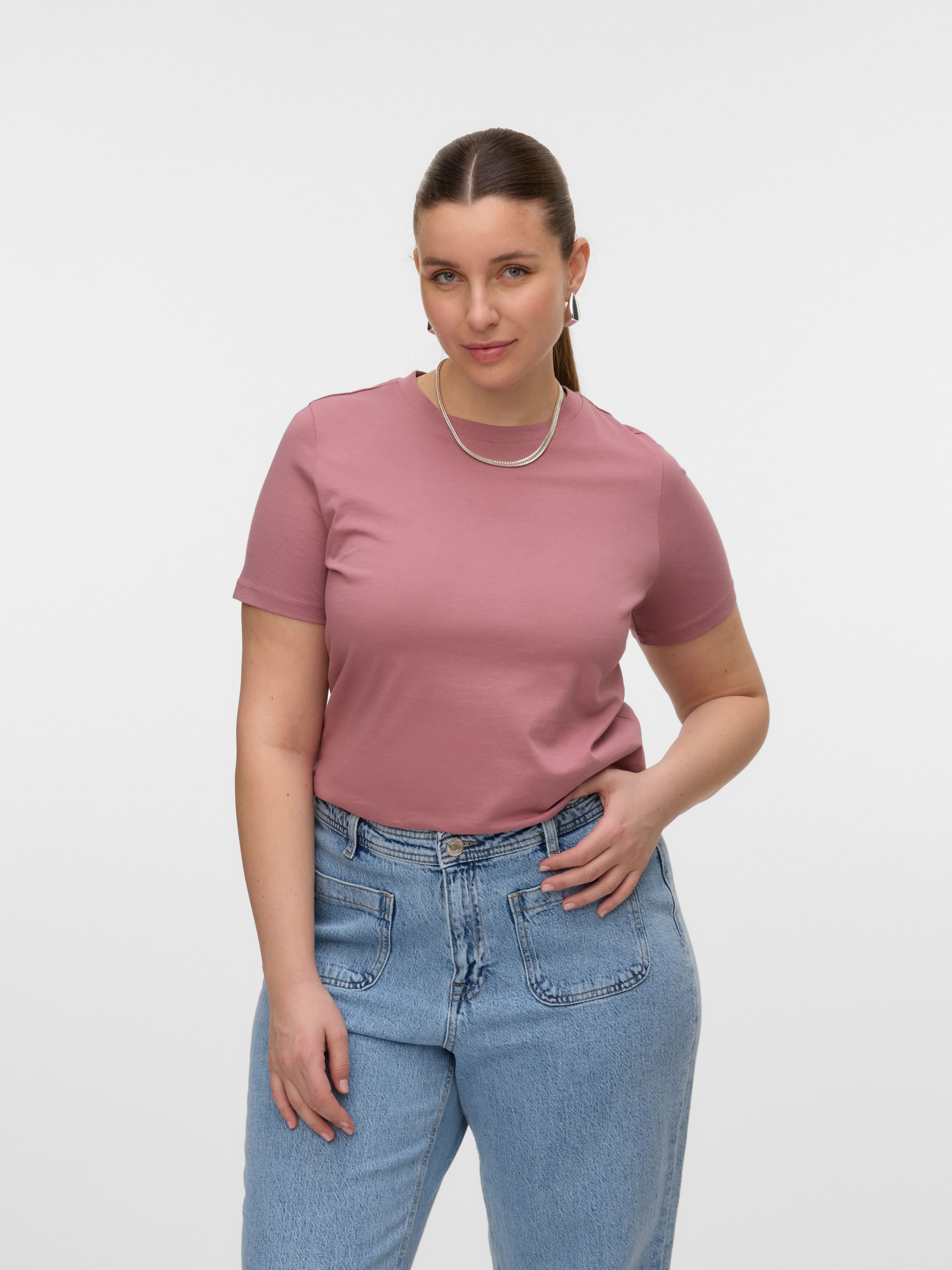 Vero Moda Kurzarmshirt "VMPAULINA SS T-SHIRT GA JRS NOOS" Baumwolle, regula günstig online kaufen