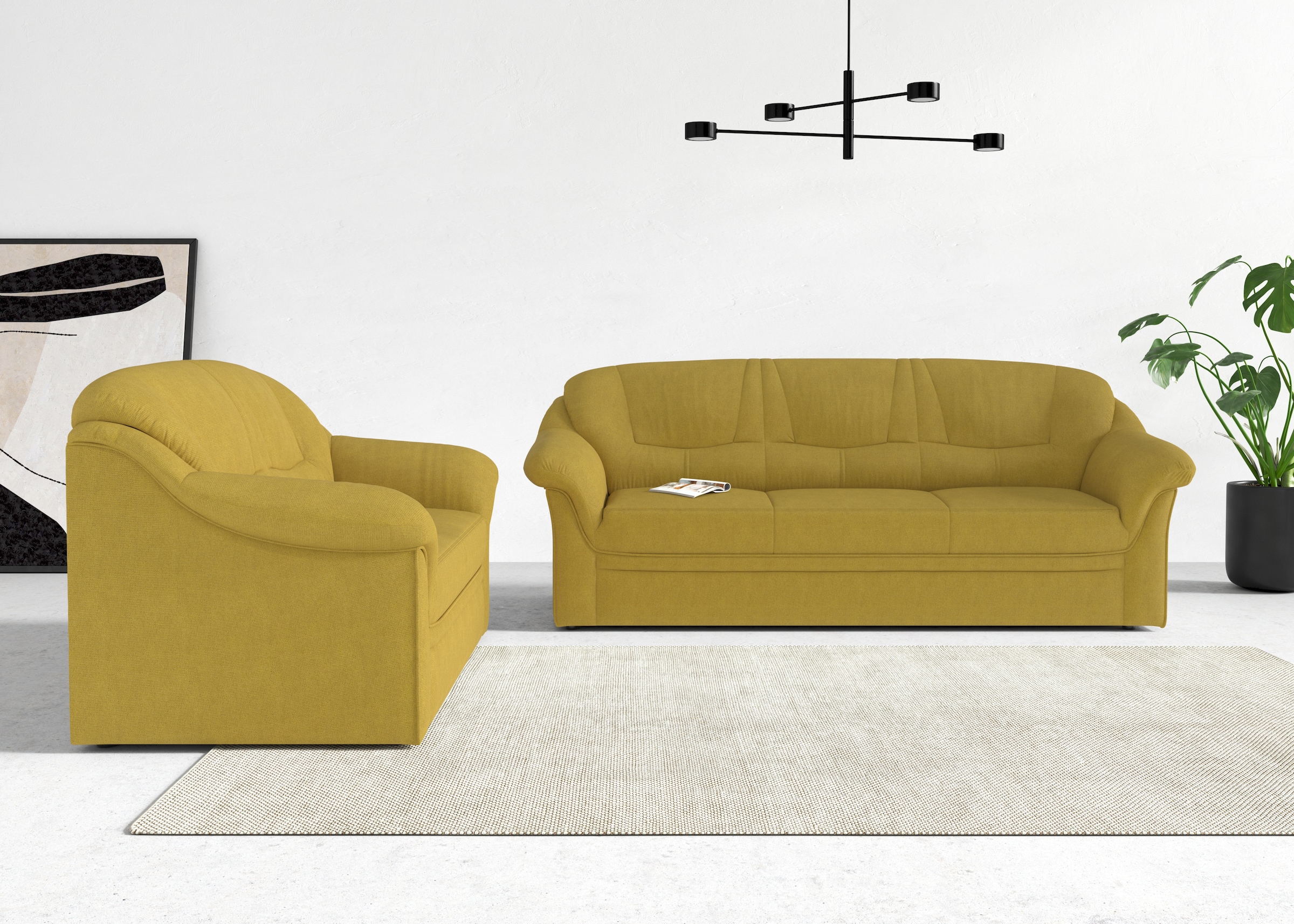 DOMO collection 3-Sitzer "Montana für kleine Räume, Breite 184cm, komfortab günstig online kaufen