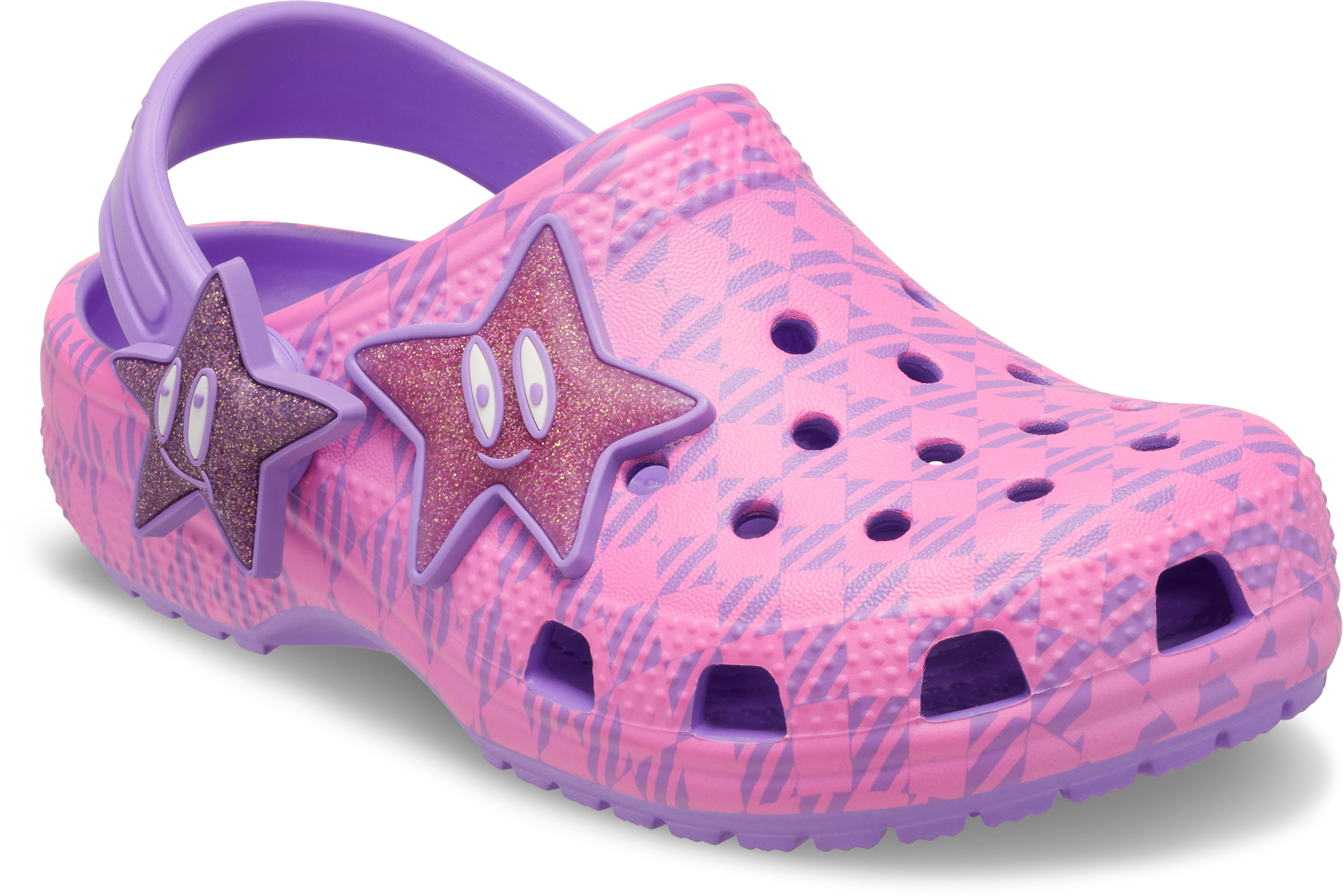 Crocs Clog "Classic Plaid and Stars Clog T" Schlupfschuh, Hausschuh mit schwenkbarem Fersenriemen
