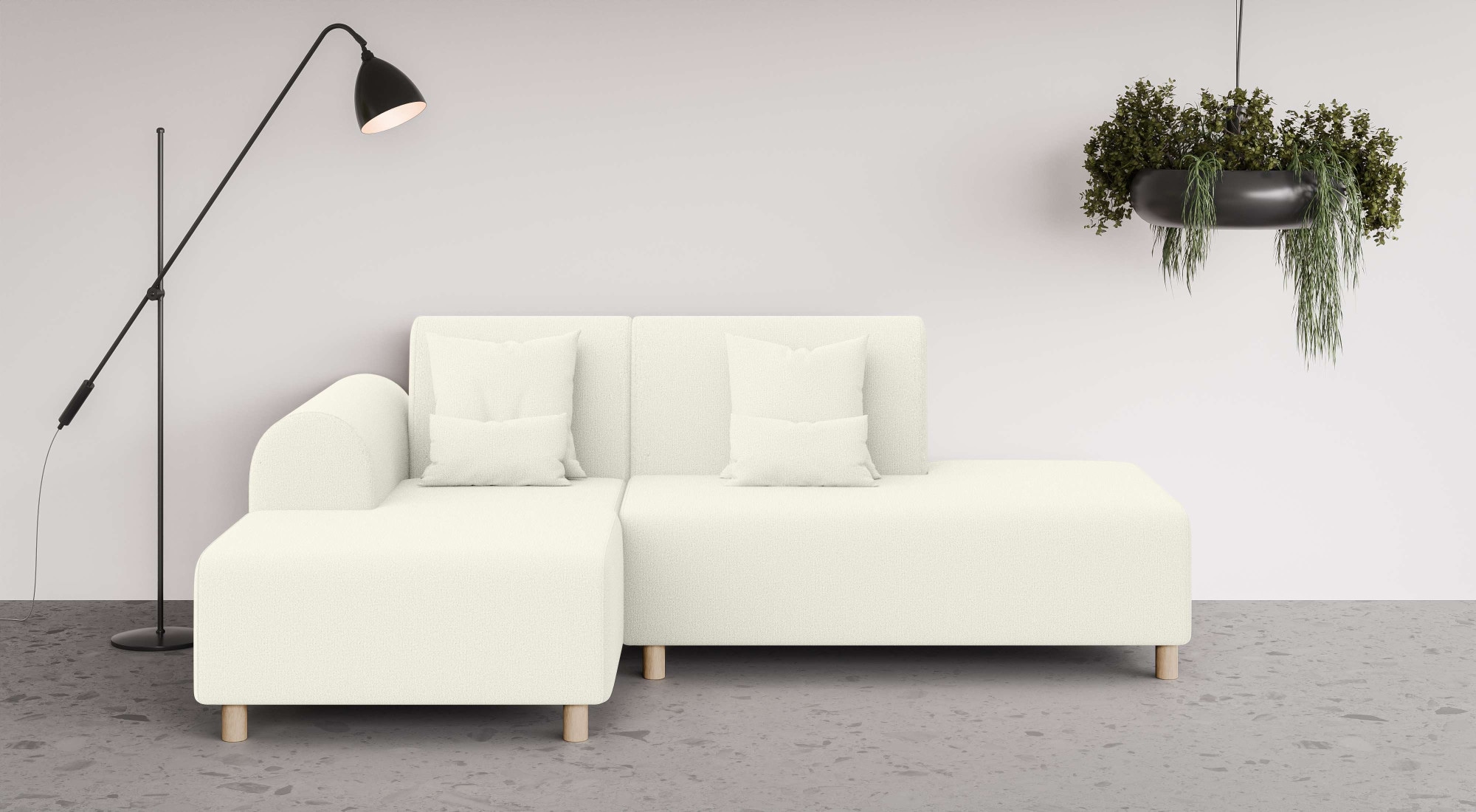 OTTO home Ecksofa "Suyala" L-Form mit Hocker günstig online kaufen