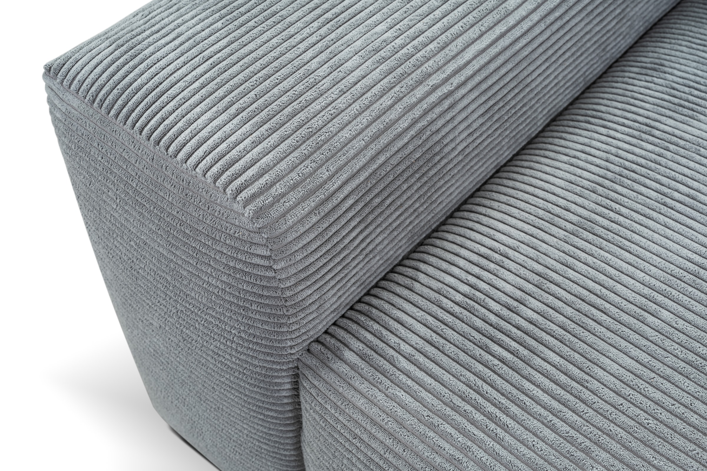 WERK2 Ecksofa »Zeus-L modern und zeitlos, Breite 253cm, bequemes Sofa«, Curvy Trend Ecksofa mit urbaner Optik